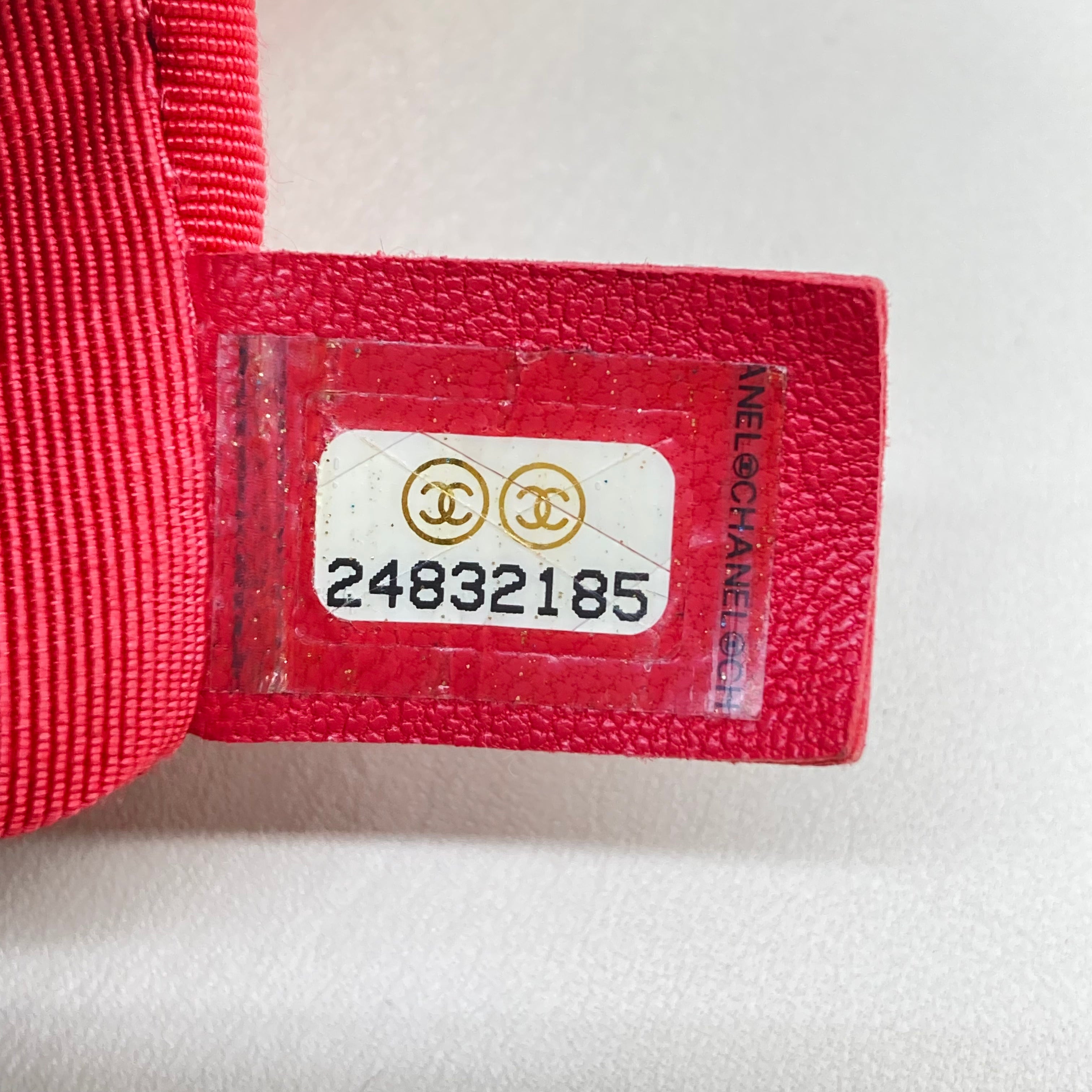 Chanel Sequins Embroidered Medium Boy White (24***85)CC455