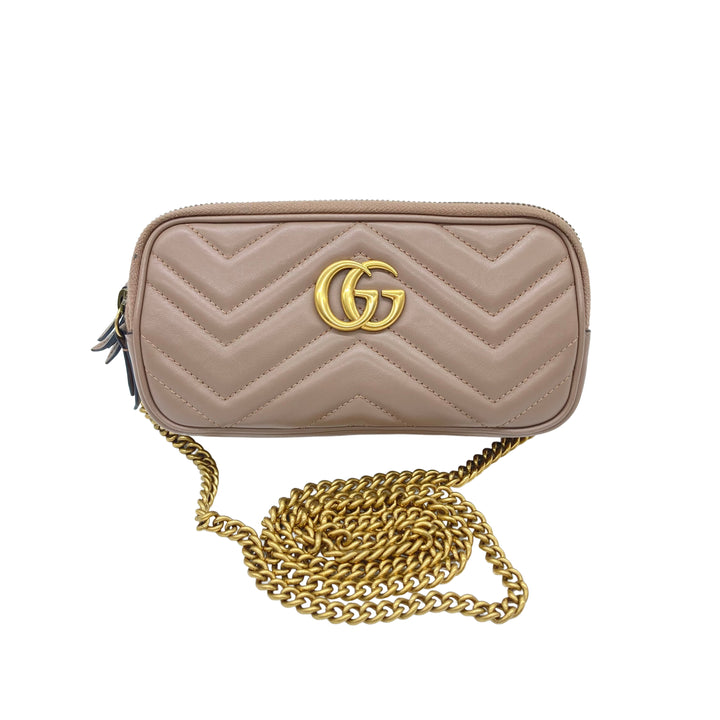 Gucci Mini GG Marmont Shoulder Bag Beige GG368