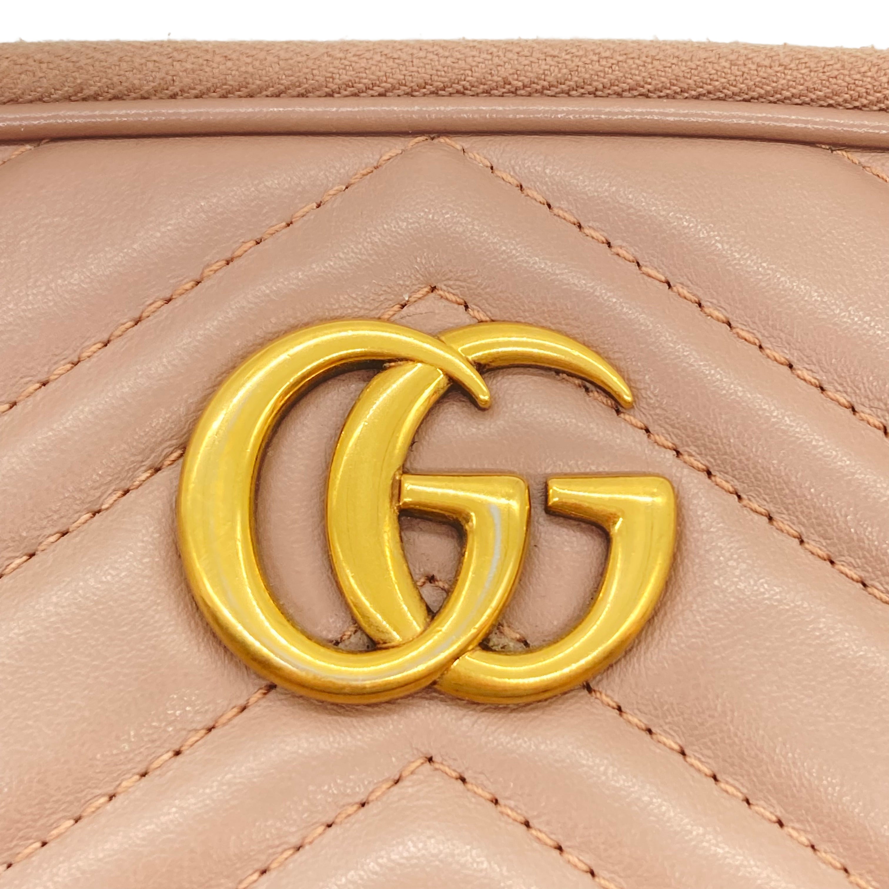 Gucci Mini GG Marmont Shoulder Bag Beige GG368