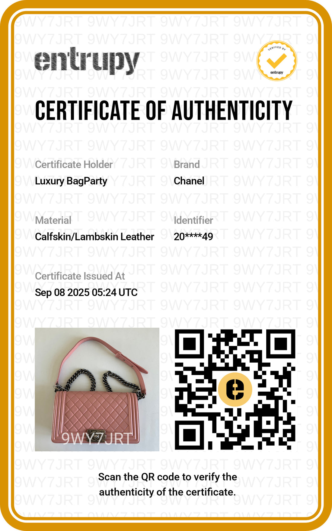 Chanel Quilted Lambskin Medium Flap Boy Pink（20***49）CC475