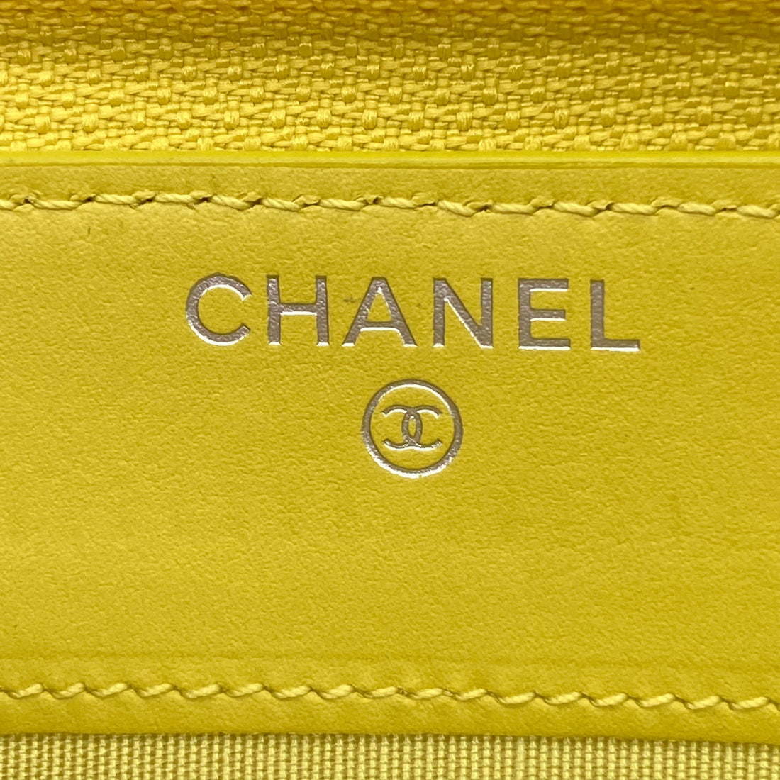 Chanel Caviar Leather CC Zip Long Wallet Yellow(19***71) CC486