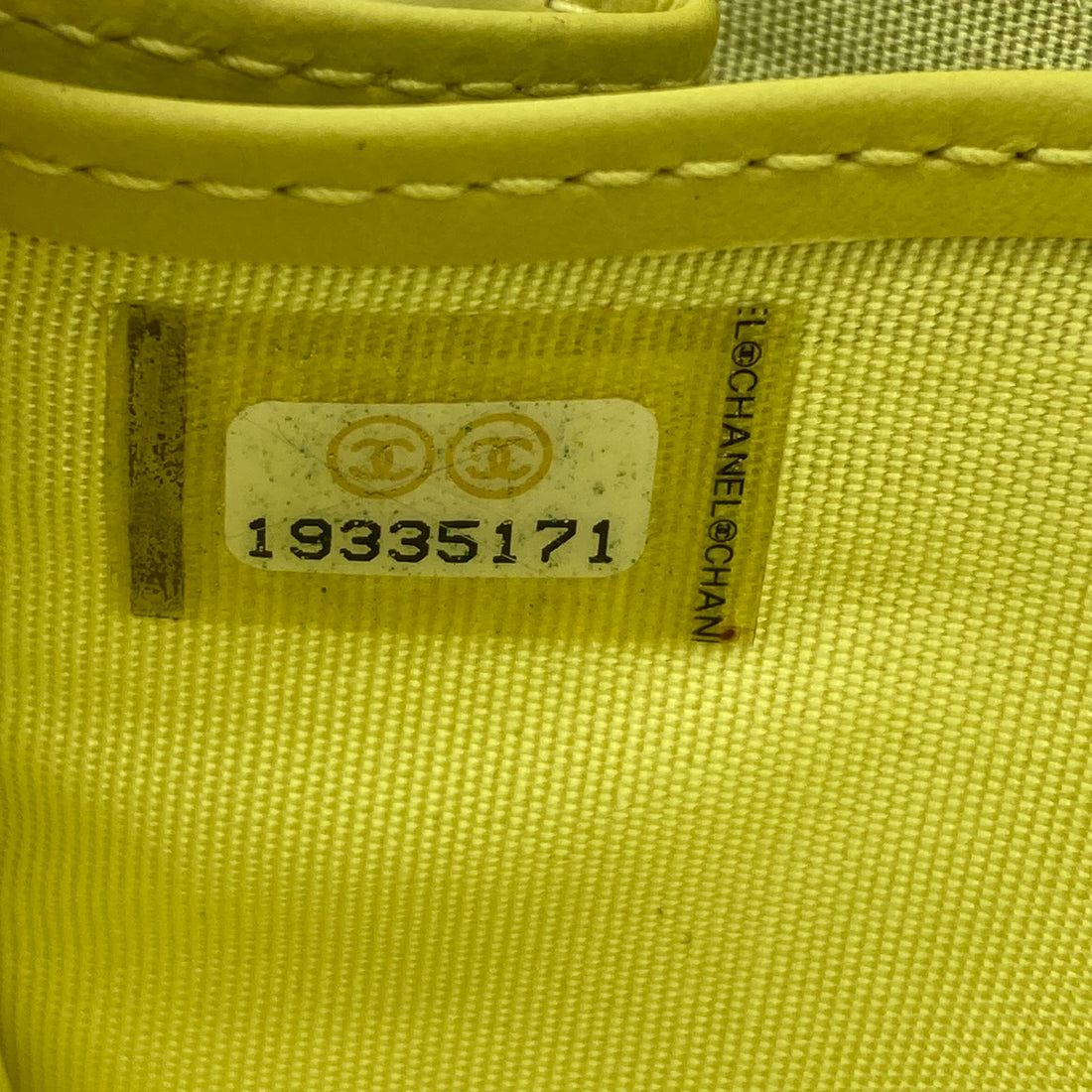 Chanel Caviar Leather CC Zip Long Wallet Yellow(19***71) CC486