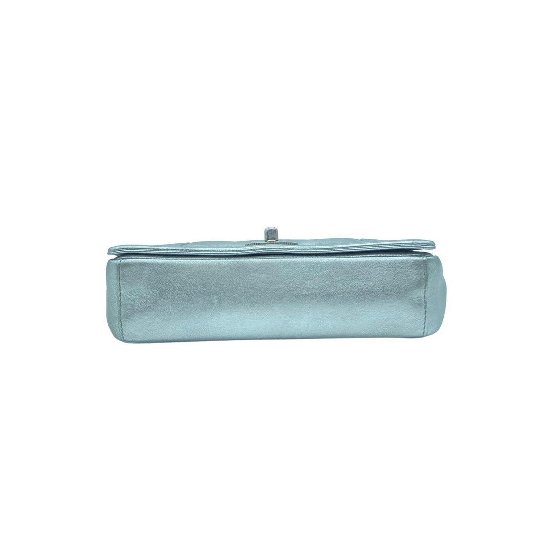 Chanel Chevron Mademoiselle Vintage Flap Shoulder Bag Silver (24***68) CC495