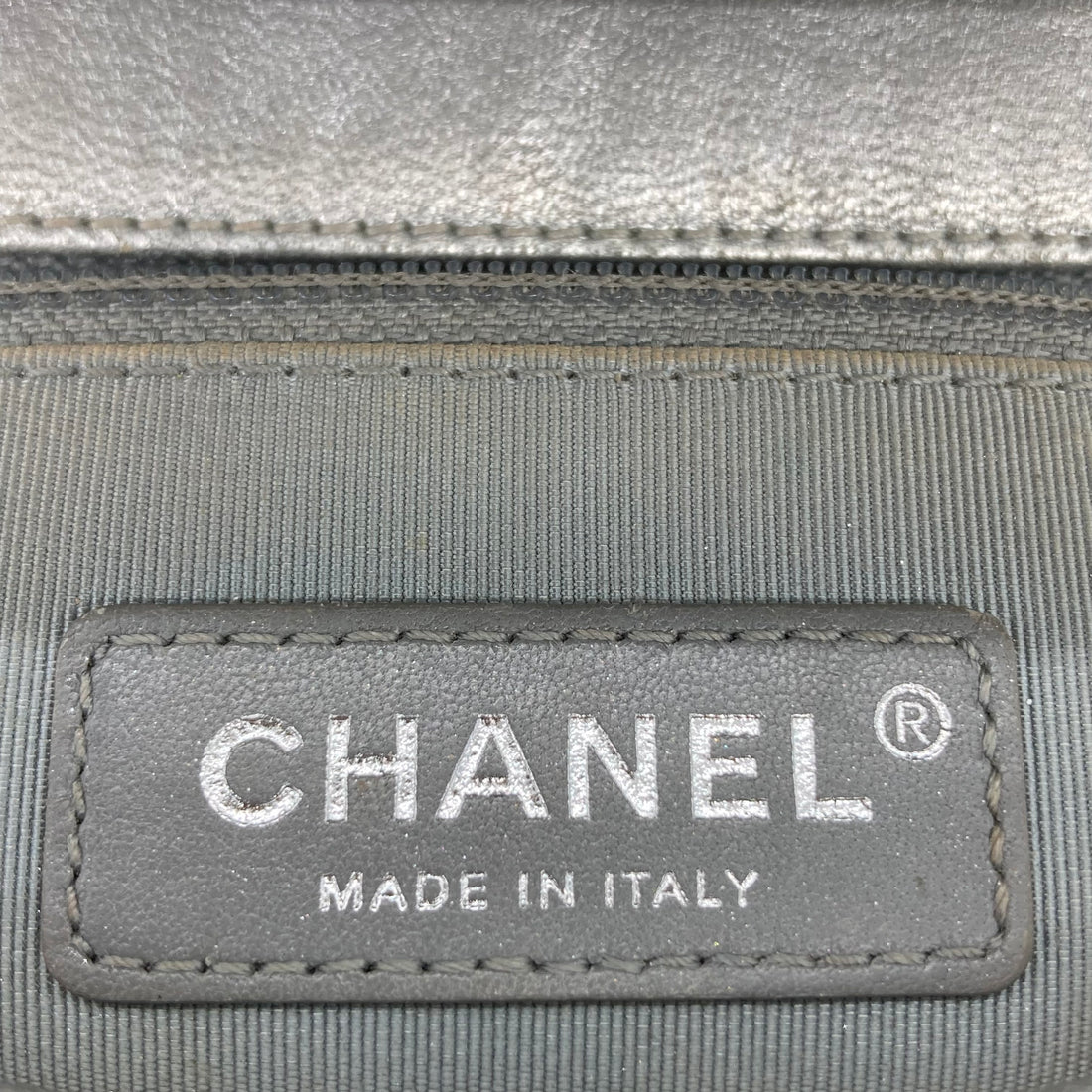 Chanel Chevron Mademoiselle Vintage Flap Shoulder Bag Silver (24***68) CC495