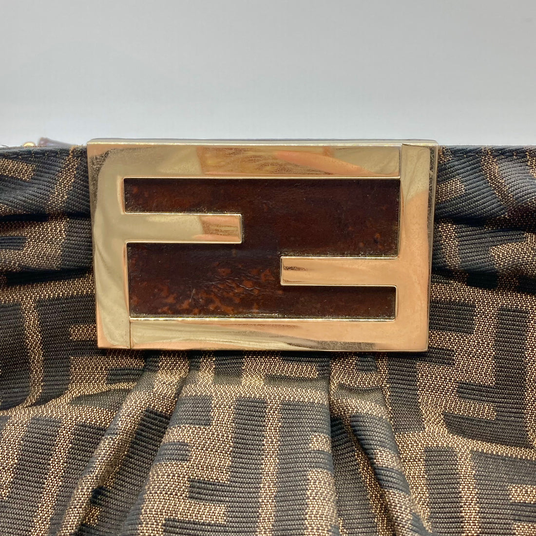 Fendi Mia Canvas Tote Bag with Chain FF41