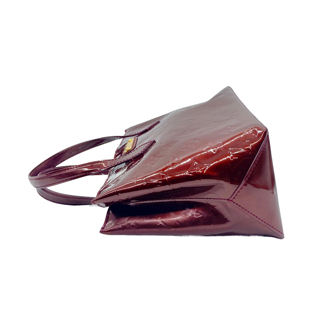 Louis Vuitton Wilshire Patent PM Monogram Hand Bag Red LV1044