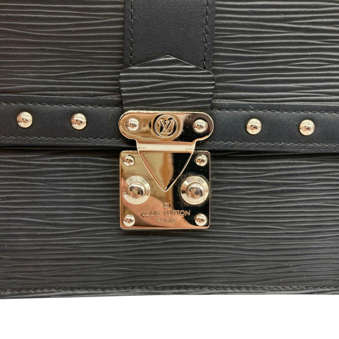 Louis Vuitton Pochette Trunk Epi Shoulder Bag Black SP1129 LV1056