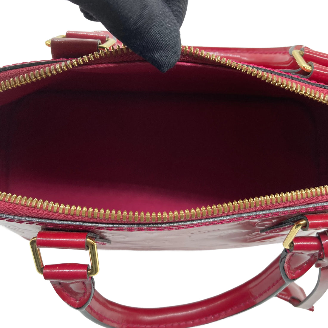Louis Vuitton Alma Monogram Vernis PM Wine Red LV1129