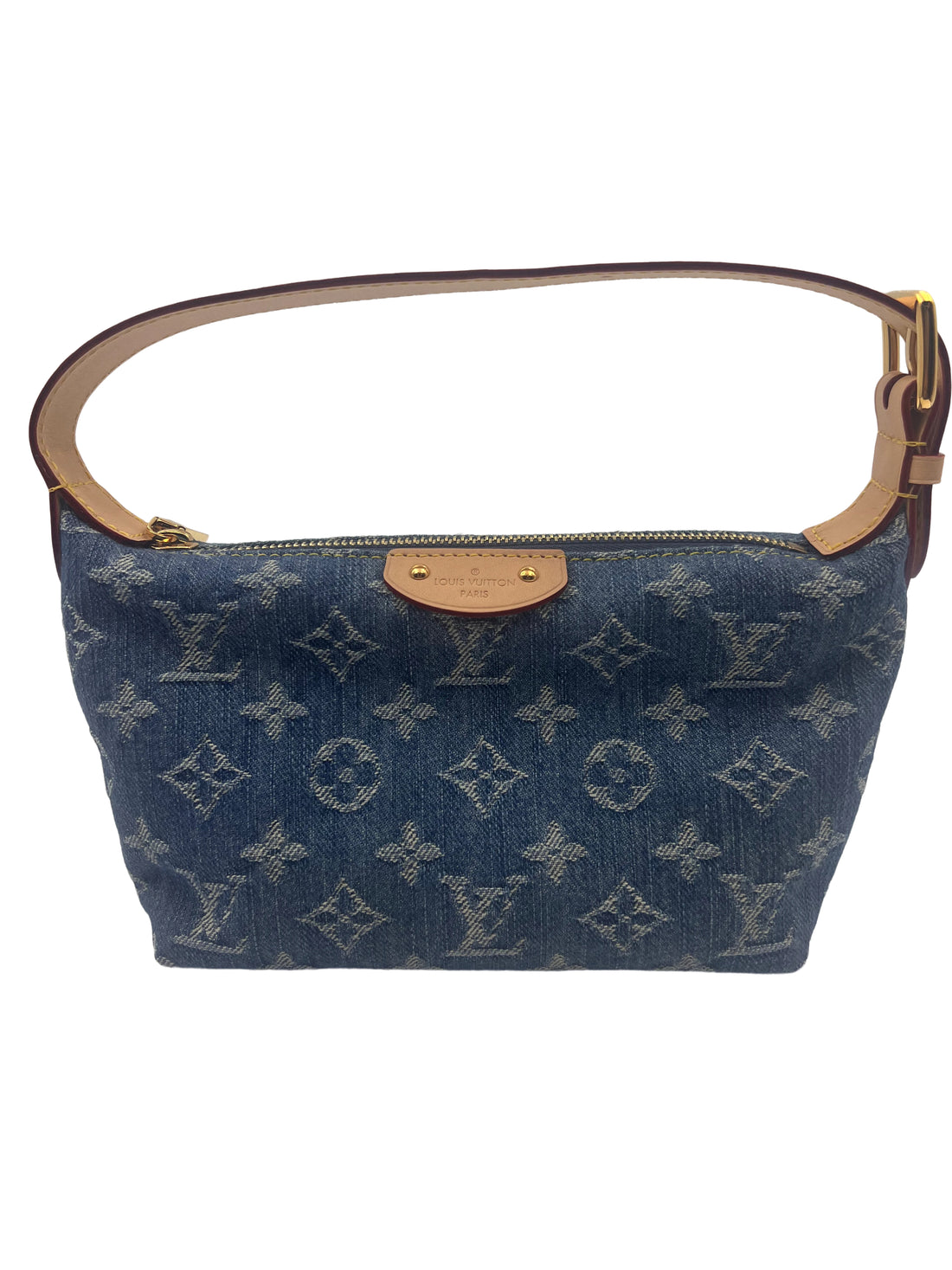 Louis Vuitton Denim Monogram Hills Pochette Mini Top Handle Bag LV1130