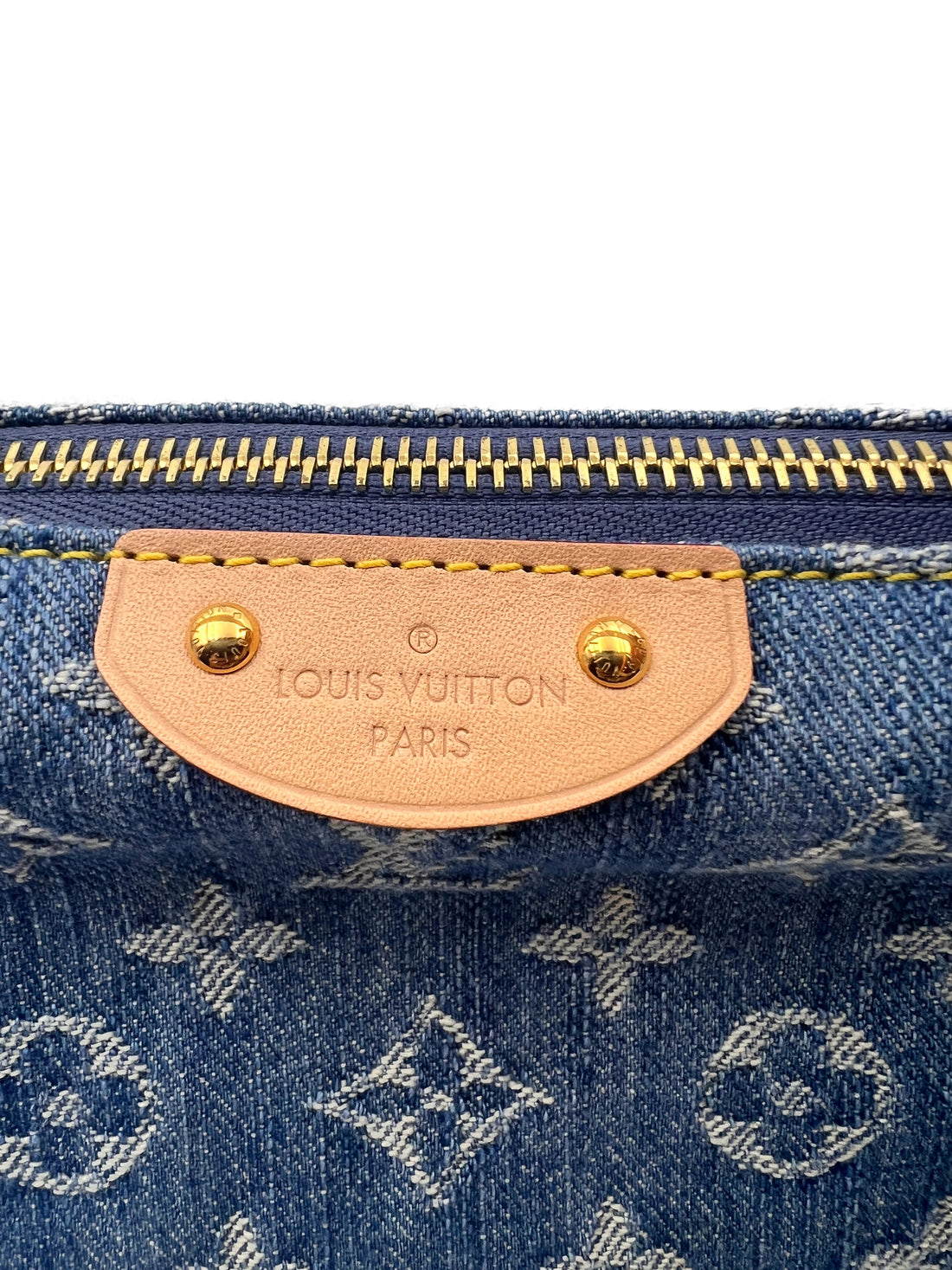 Louis Vuitton Denim Monogram Hills Pochette Mini Top Handle Bag LV1130