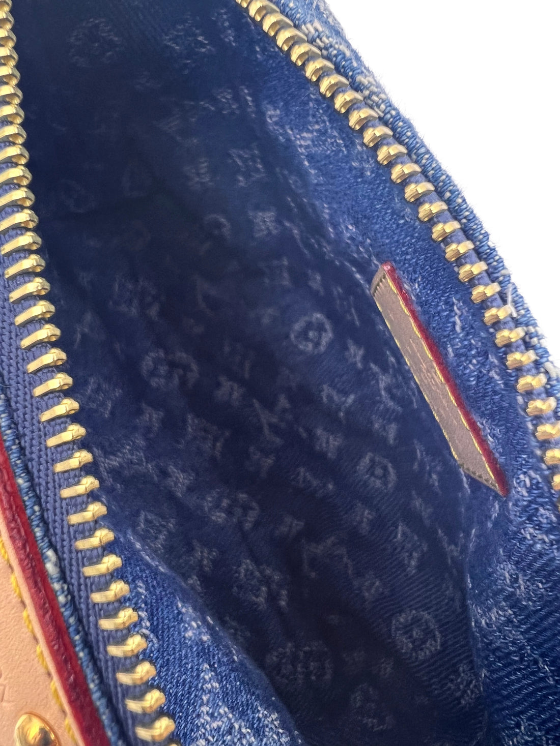 Louis Vuitton Denim Monogram Hills Pochette Mini Top Handle Bag LV1130