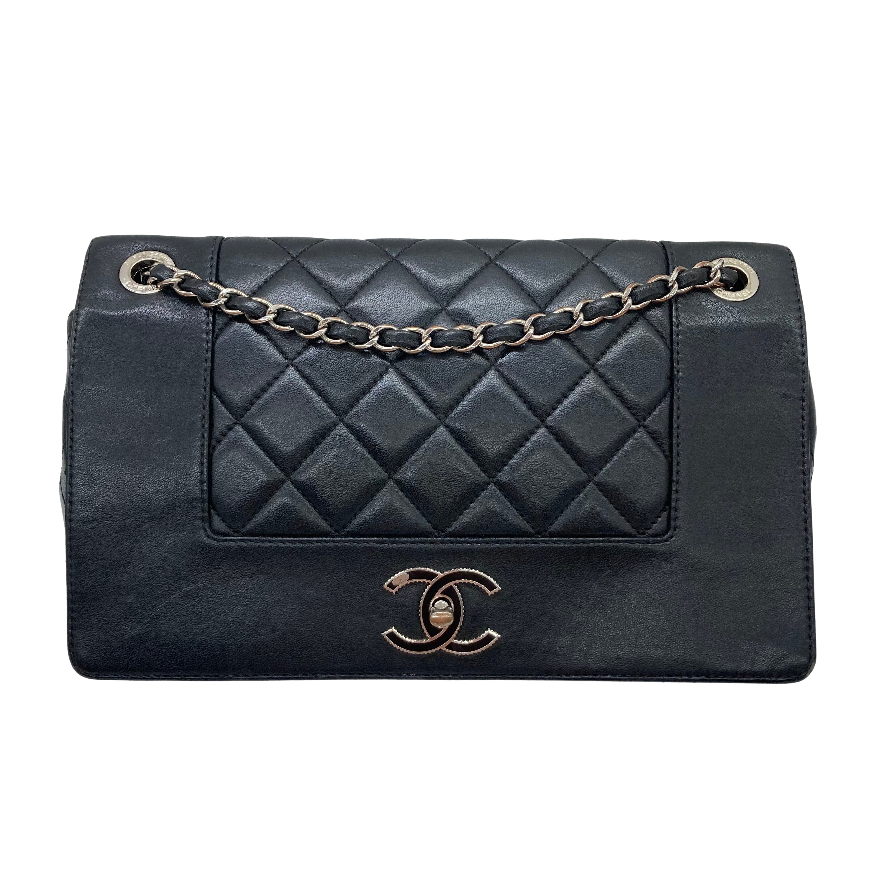 Chanel Quilted Vintage Mademoiselle Flap Black (23****25) CC558