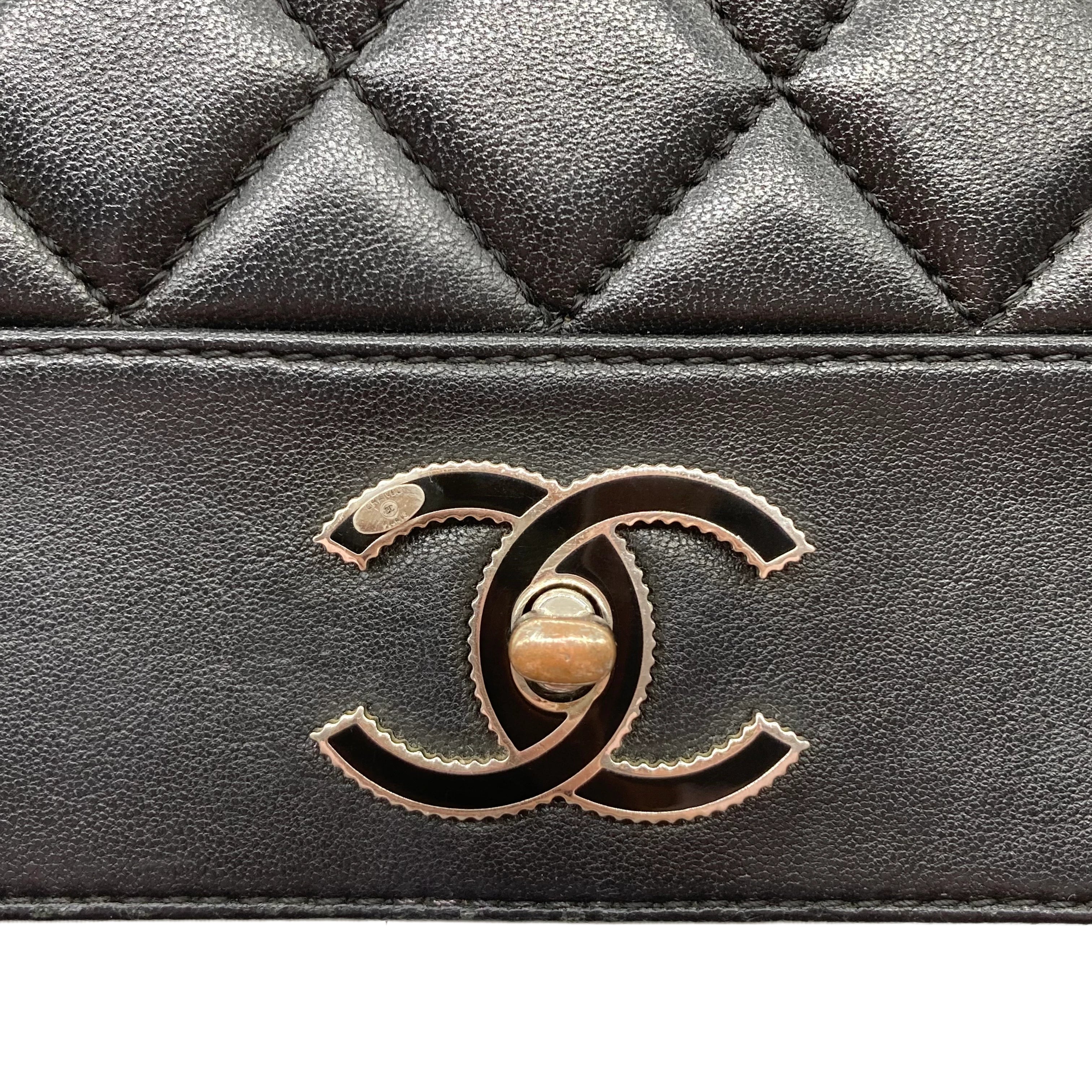 Chanel Quilted Vintage Mademoiselle Flap Black (23****25) CC558