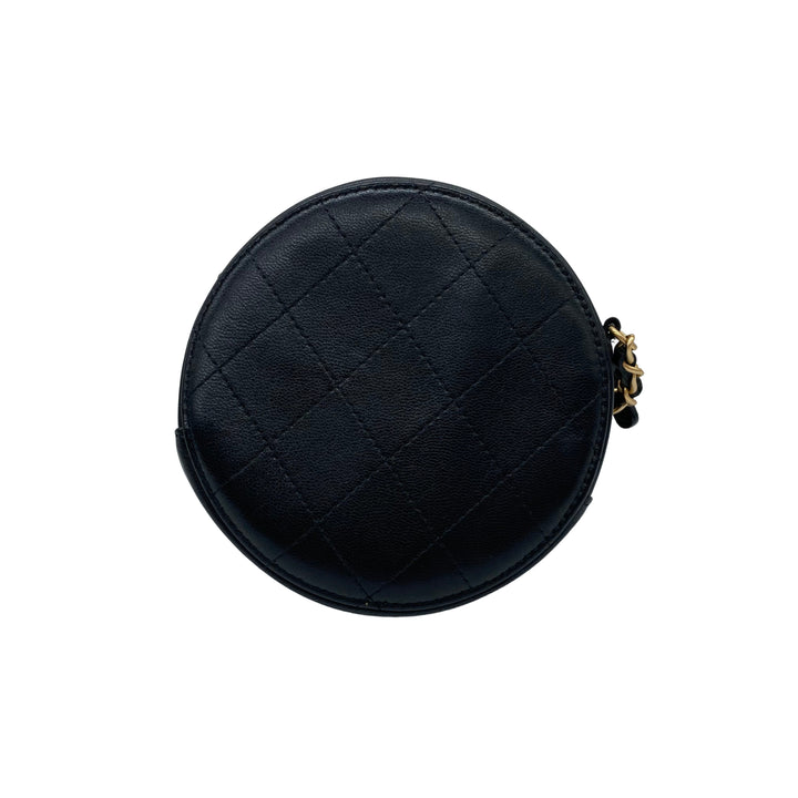 Chanel Pearl Mini Round Bag Black (29***54) CC588