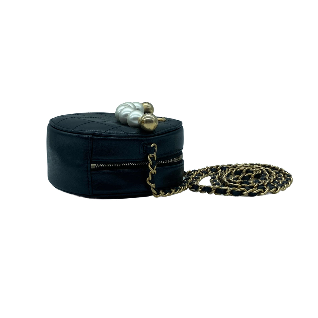 Chanel Pearl Mini Round Bag Black (29***54) CC588