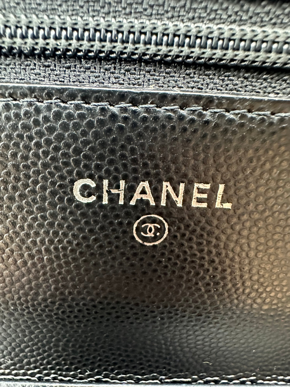 Caviar Chevron Wallet On Chain WOC Black(22***79) CC594