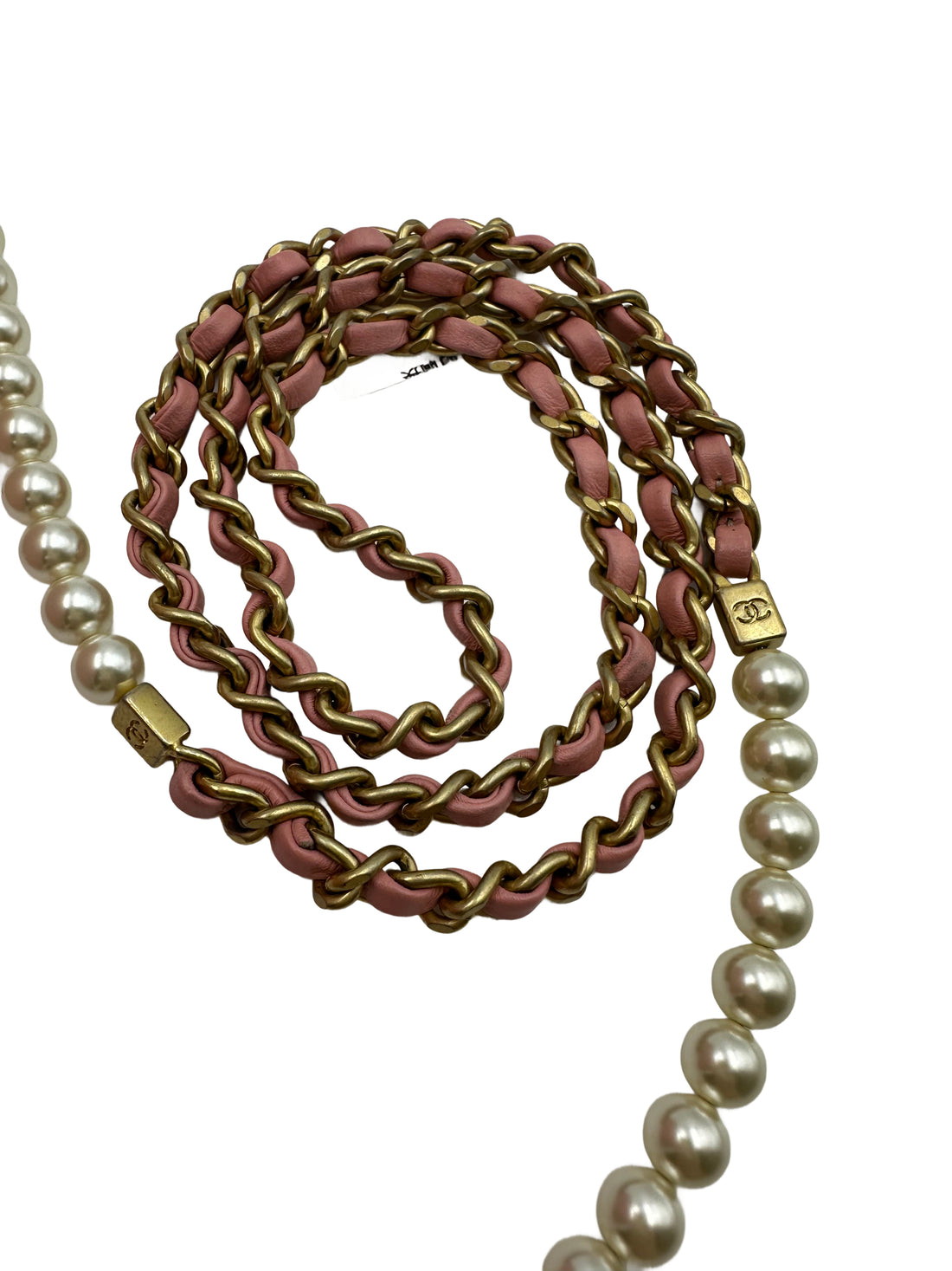Chanel Quilted Calfskin Pearl Chain Flap Pink (27***80) CC601