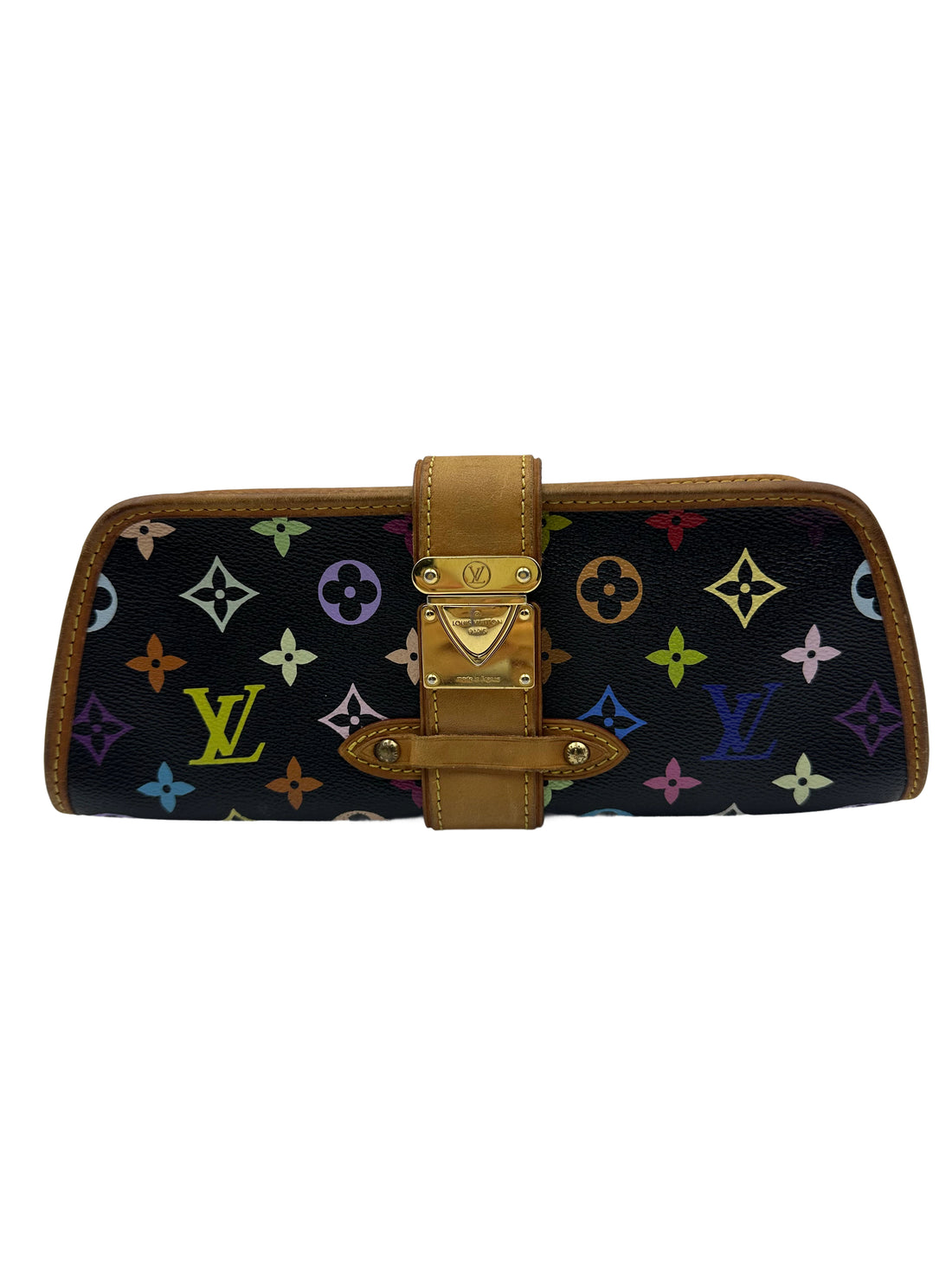 Louis Vuitton Takashi Murakami Black Multicolor Shirley Clutch LV1160