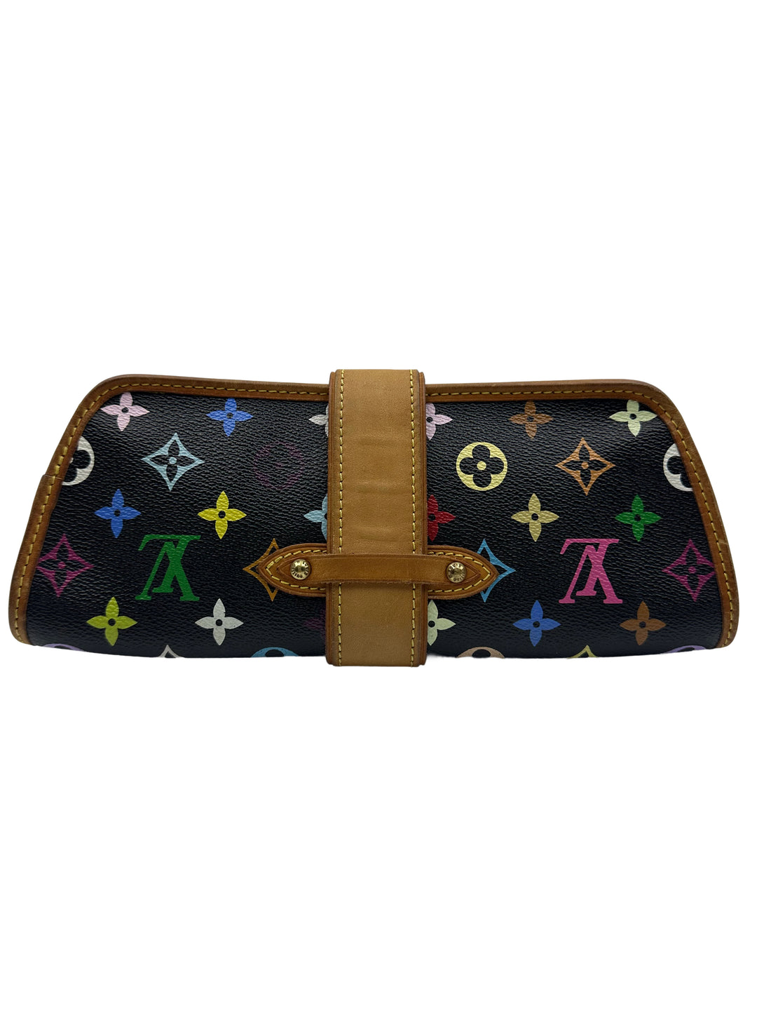 Louis Vuitton Takashi Murakami Black Multicolor Shirley Clutch LV1160