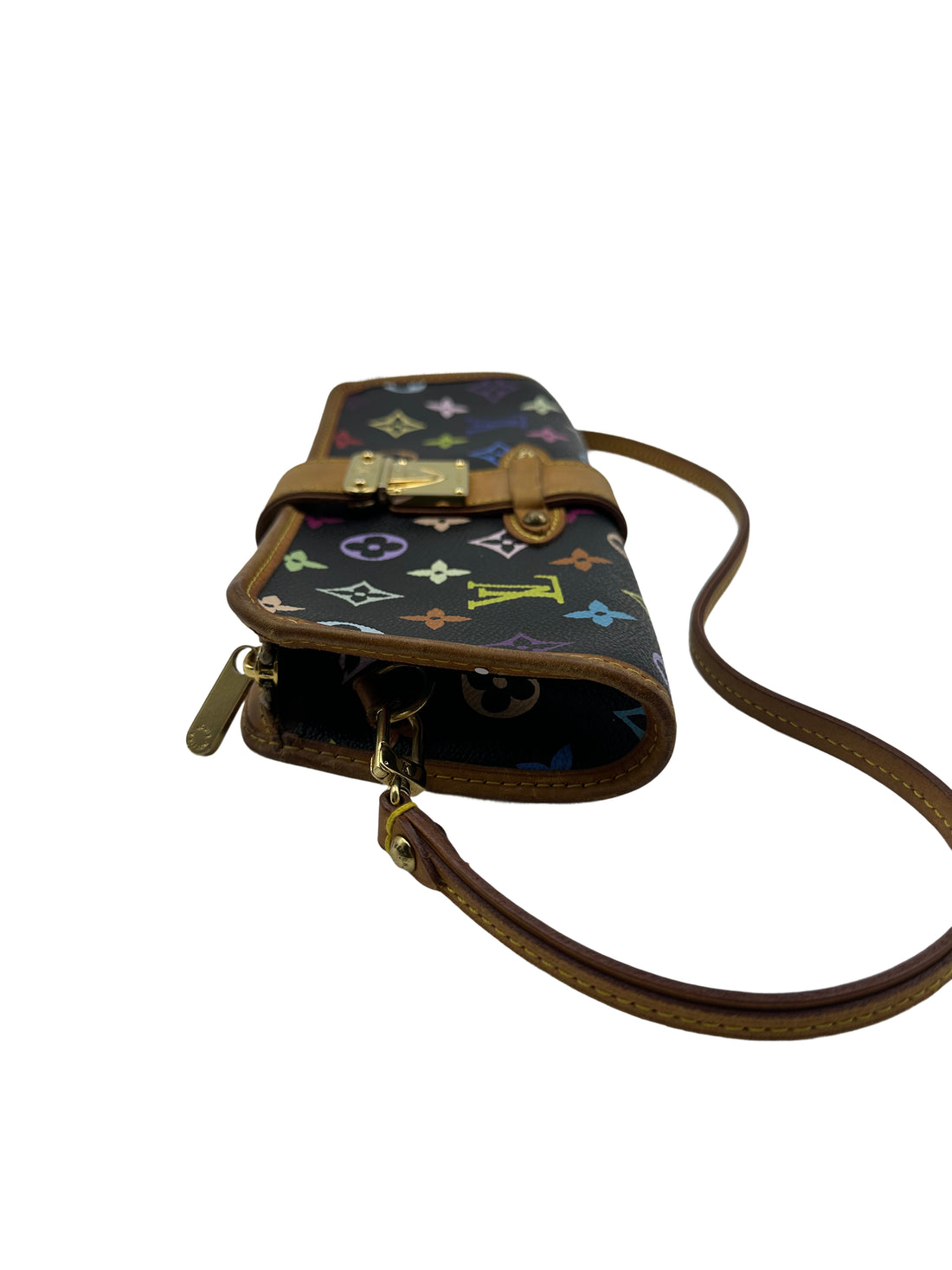 Louis Vuitton Takashi Murakami Black Multicolor Shirley Clutch LV1160