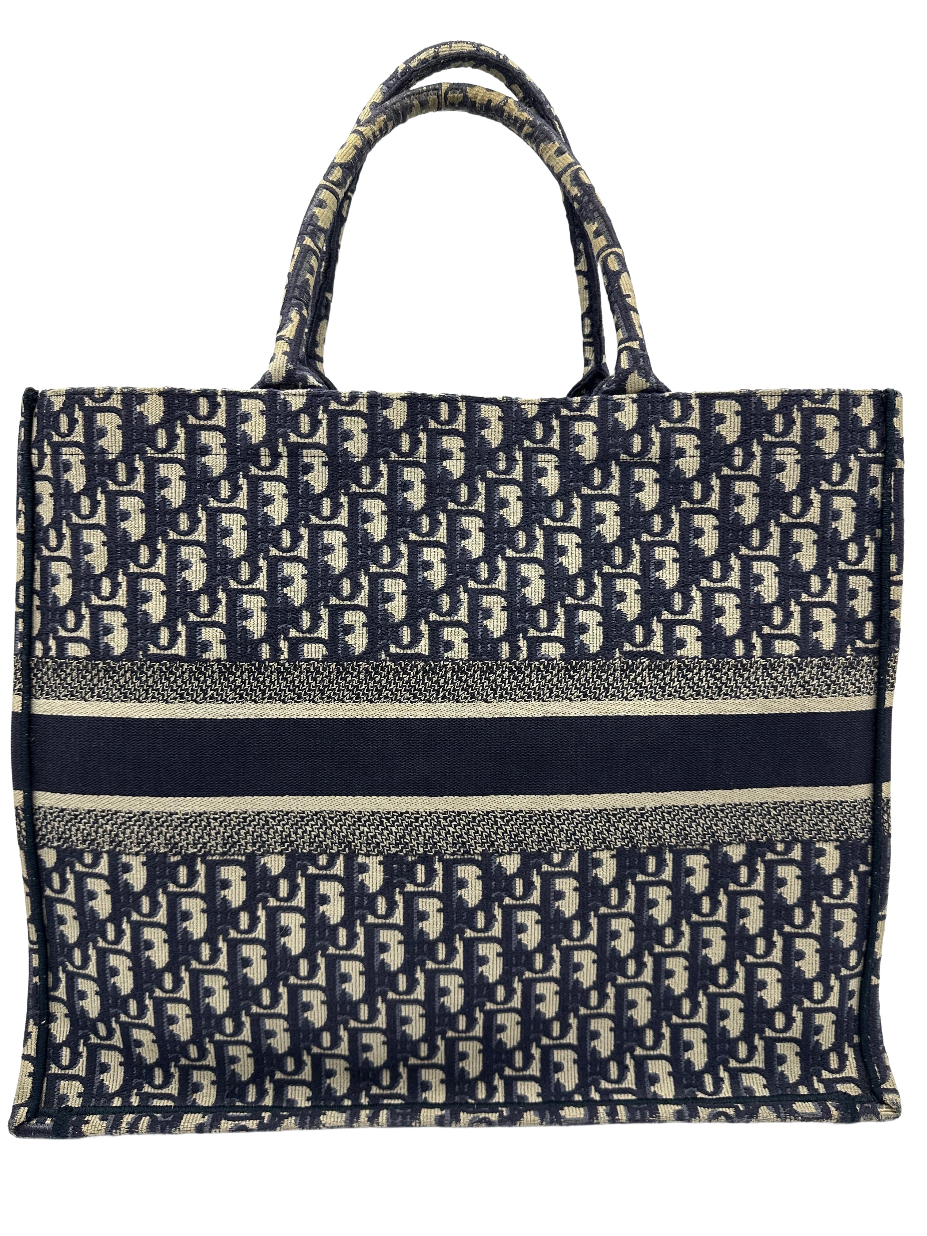 Christian Dior Classic Monogram Large Booktote Blue DR281