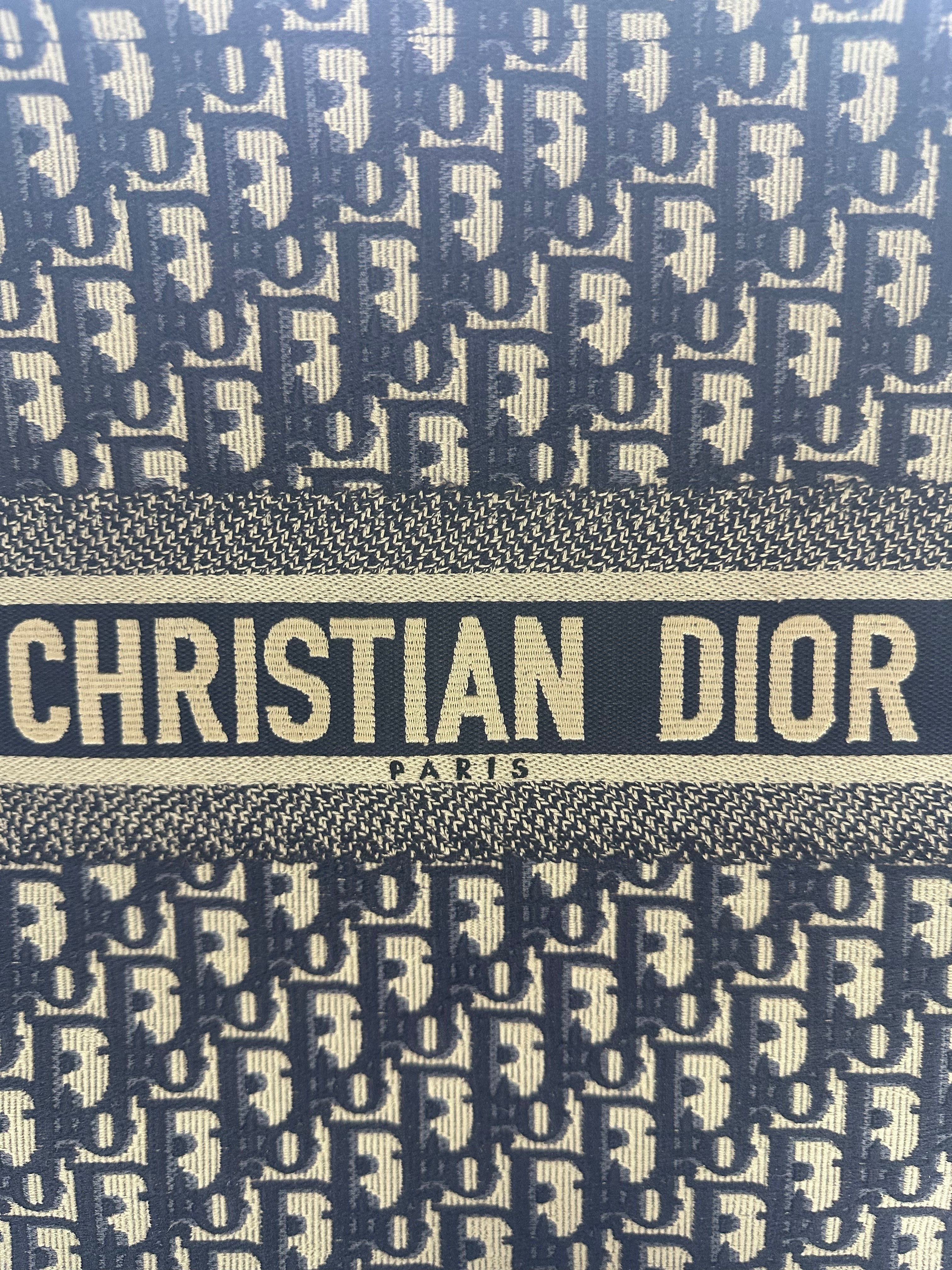 Christian Dior Classic Monogram Large Booktote Blue DR281