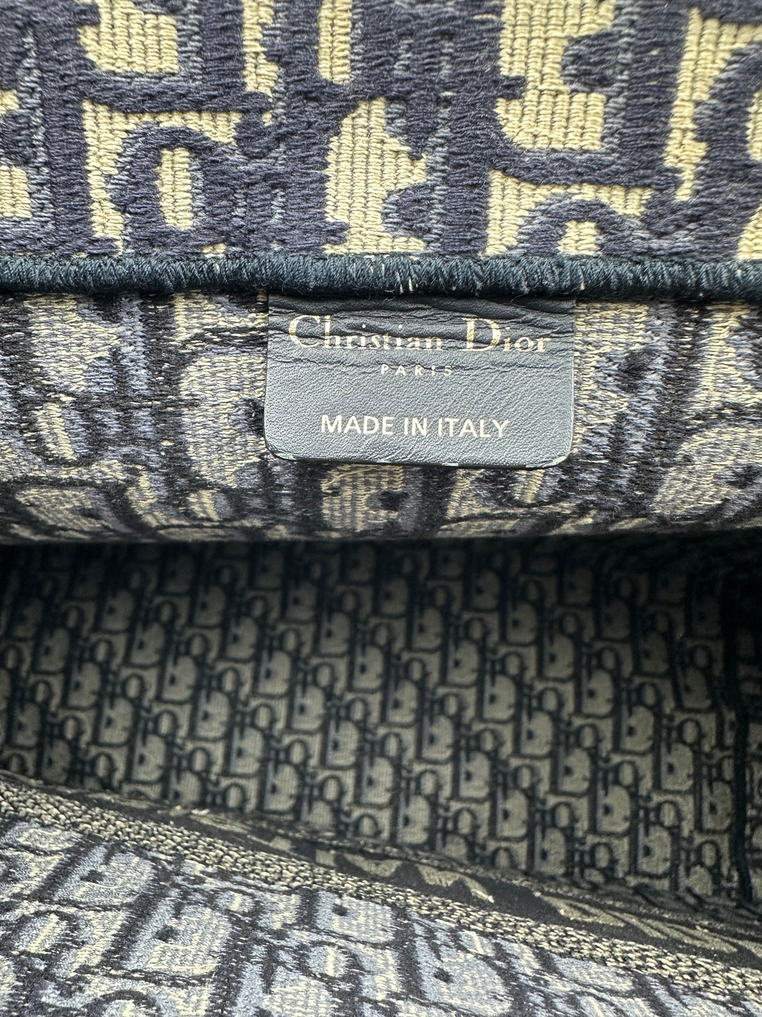 Christian Dior Classic Monogram Large Booktote Blue DR233