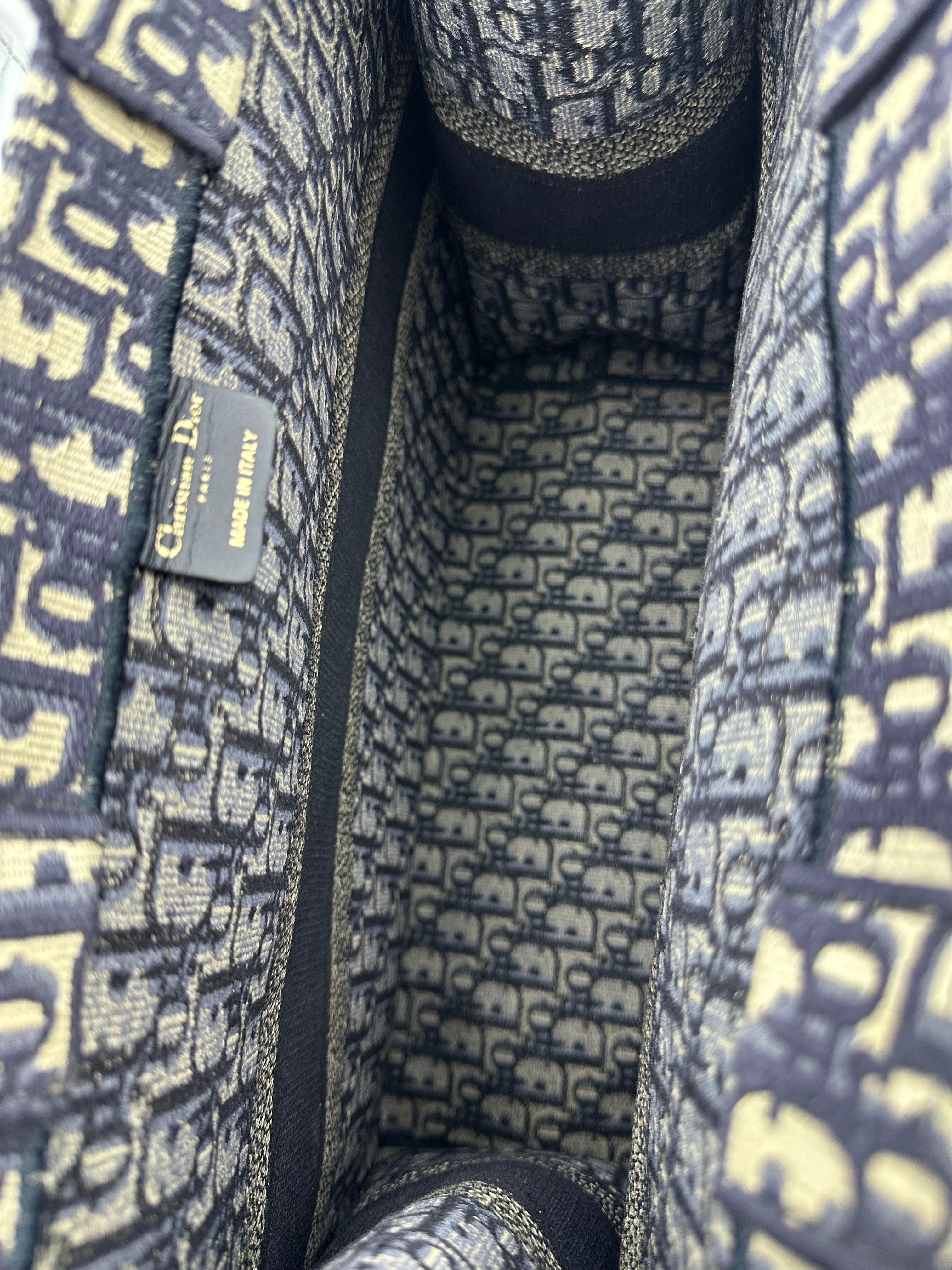Christian Dior Classic Monogram Large Booktote Blue DR281