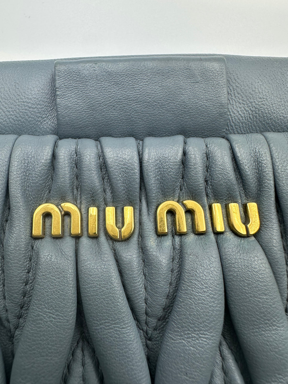 Miu Miu Nube Grey Nappa Matelasse Clutch MM13