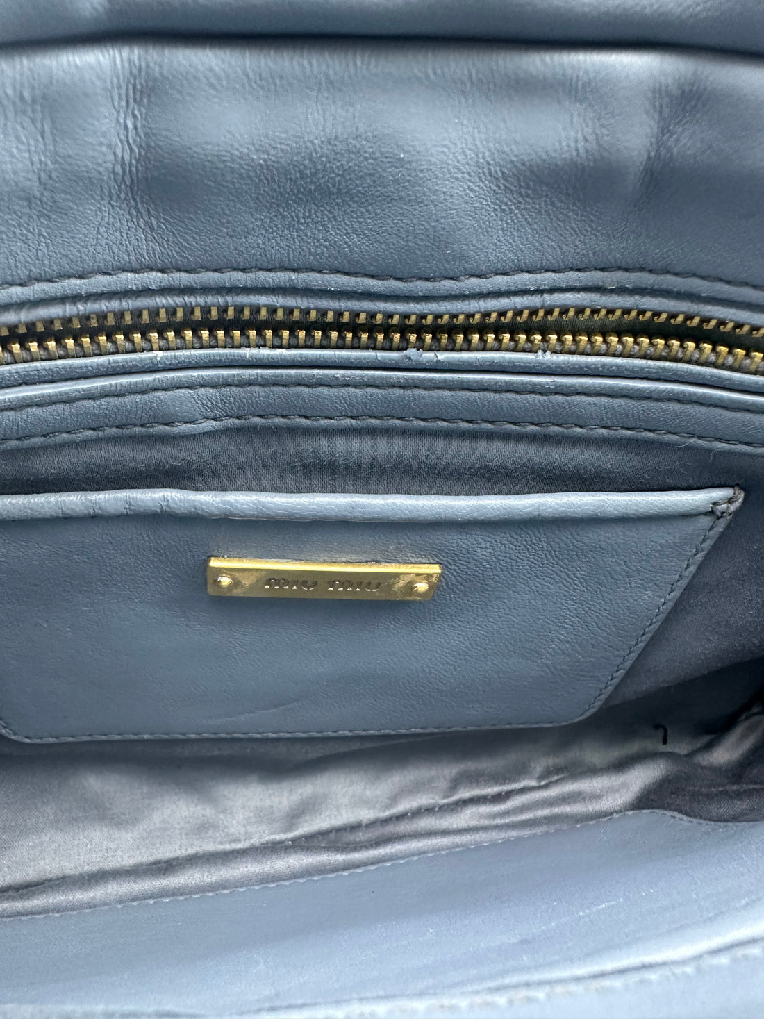 Miu Miu Nube Grey Nappa Matelasse Clutch MM13