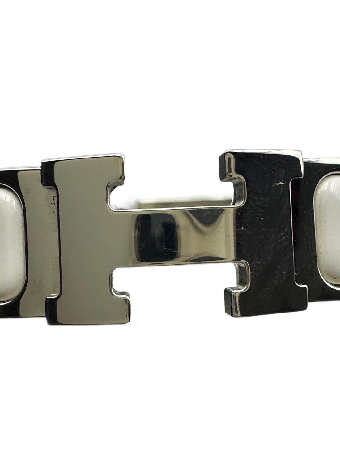 Hermes Clic H bracelet white