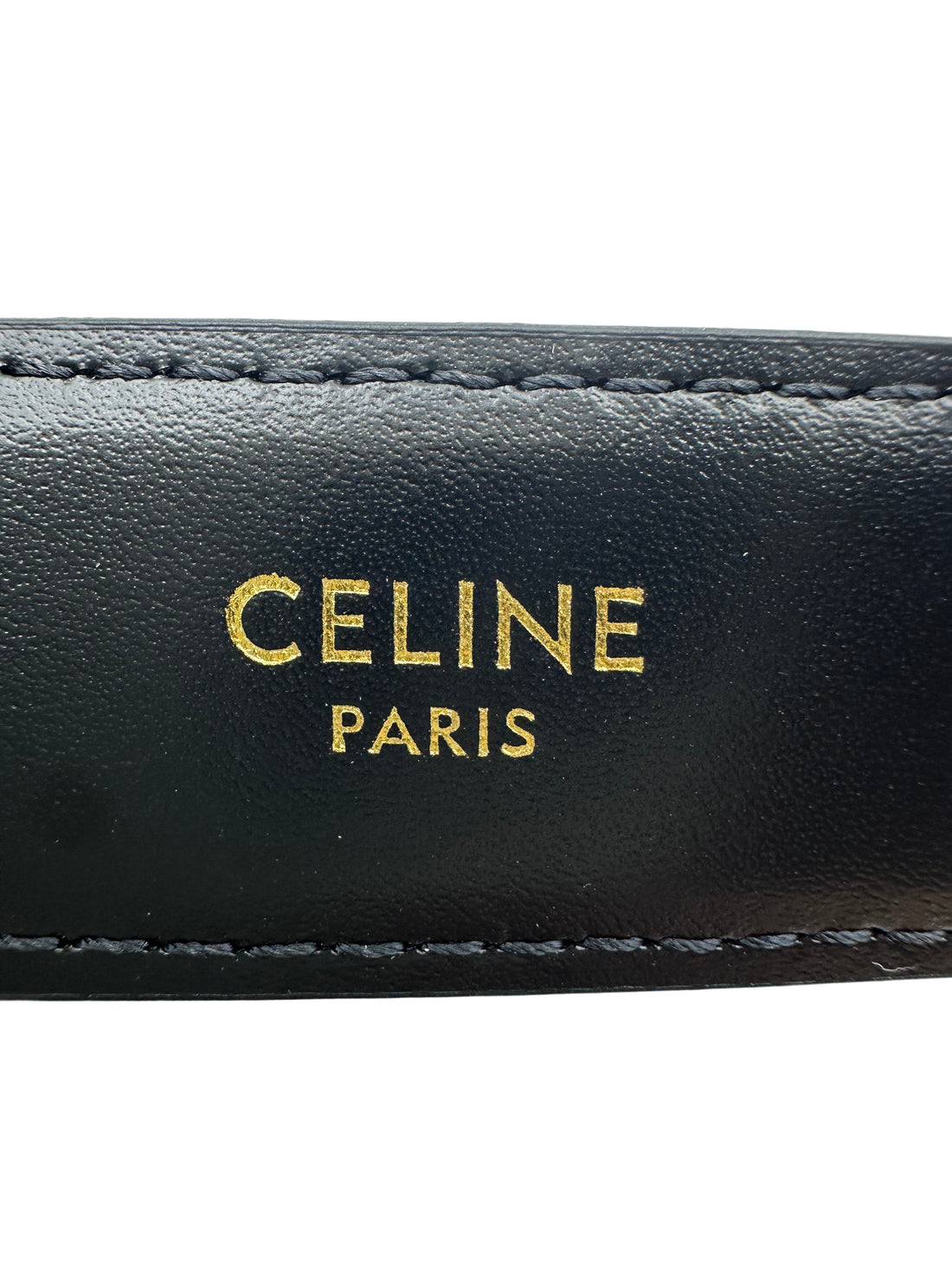 Celine Small Triomphe Belt in Taurillon Leather