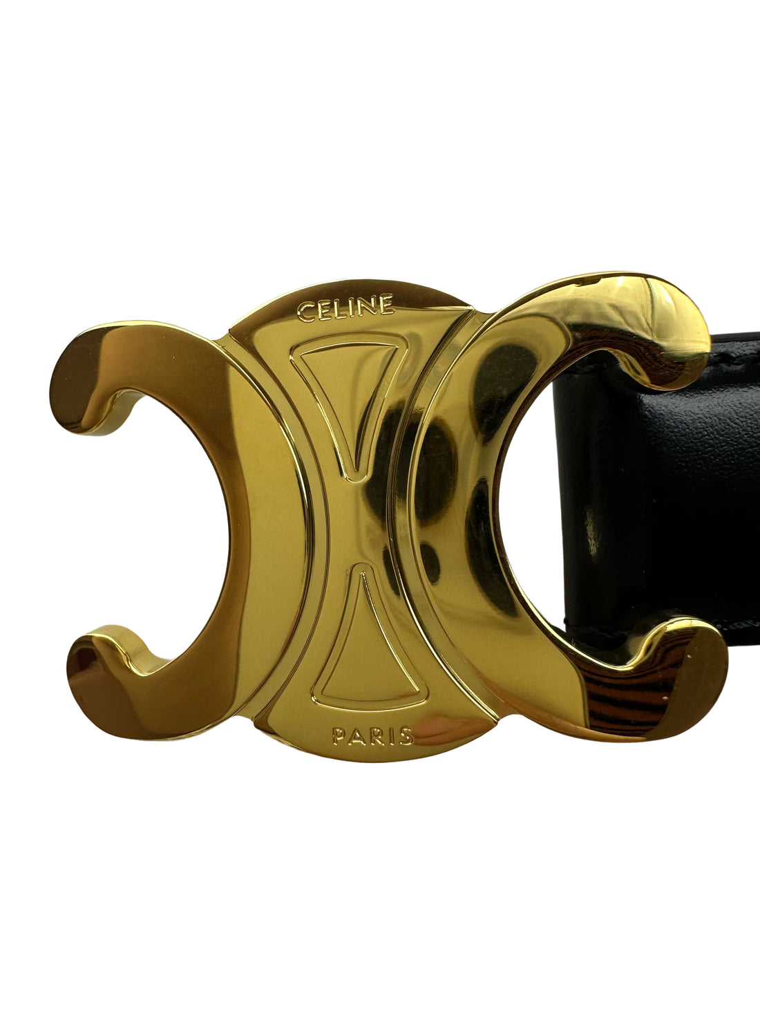 Celine Small Triomphe Belt in Taurillon Leather