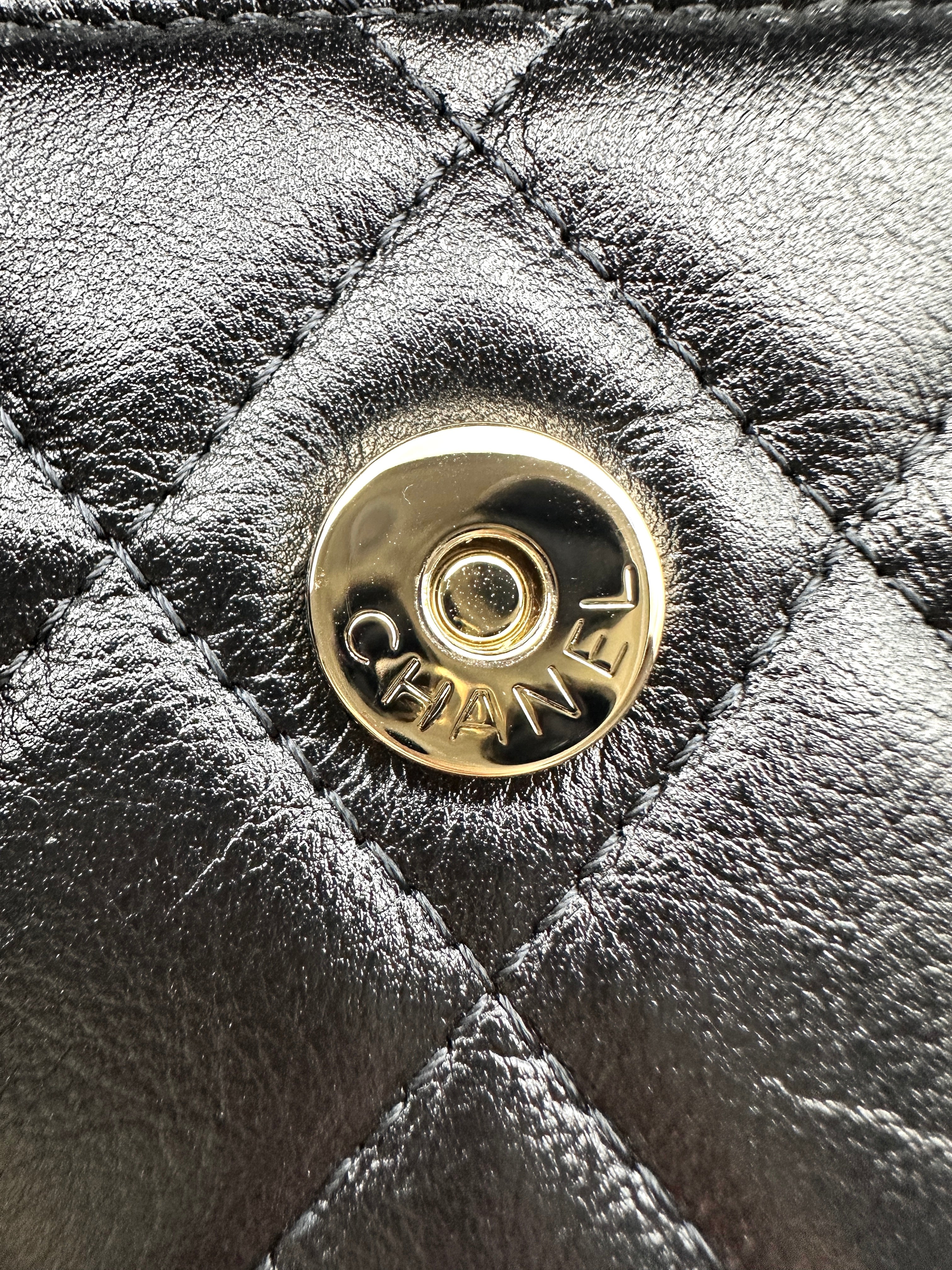 Chanel Quilted leather Pearl Chain Mini Bag Flap (30***16) cc685