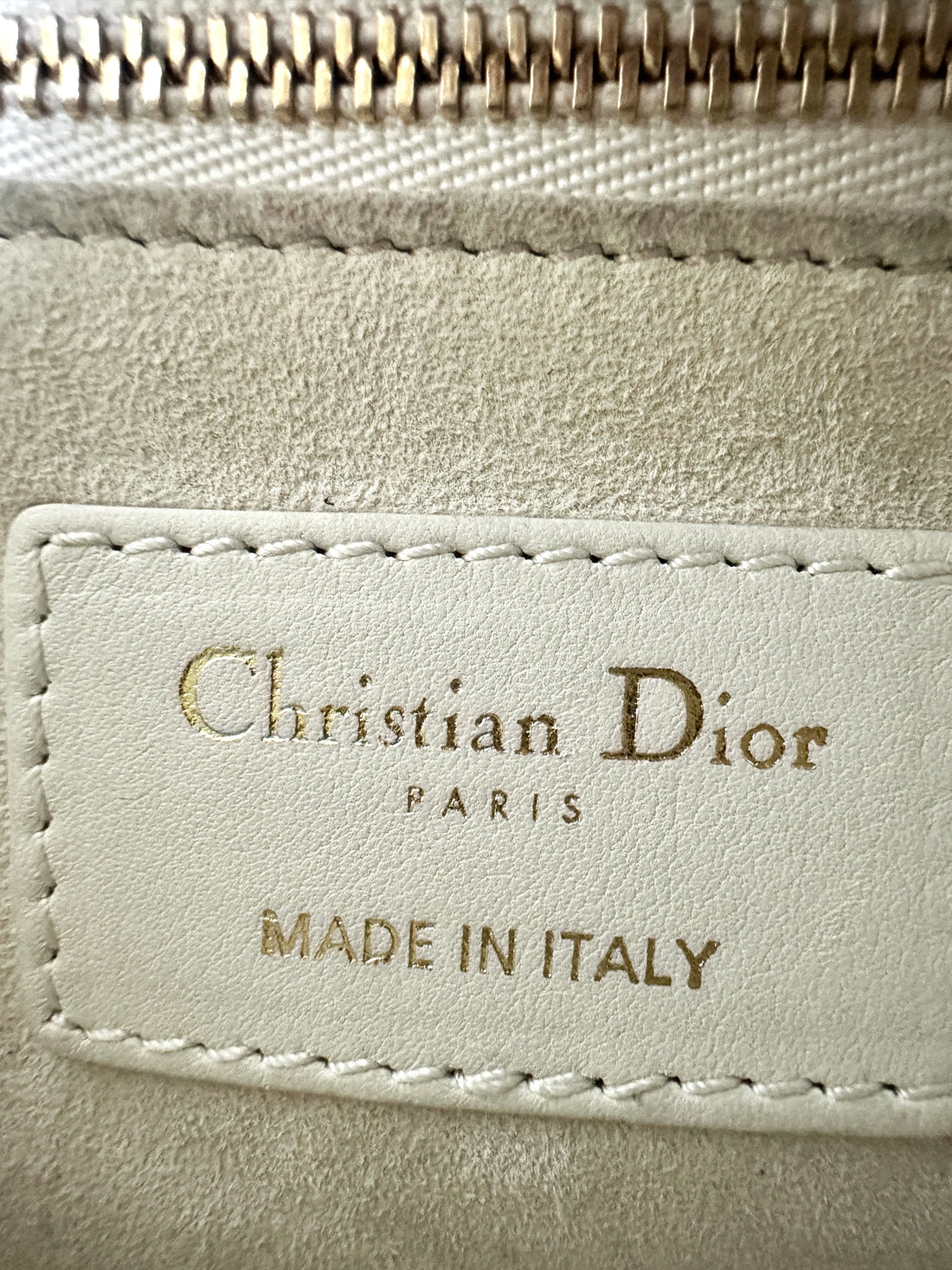 Christian Dior Lady Dior Small Clover Embroidered White DR258