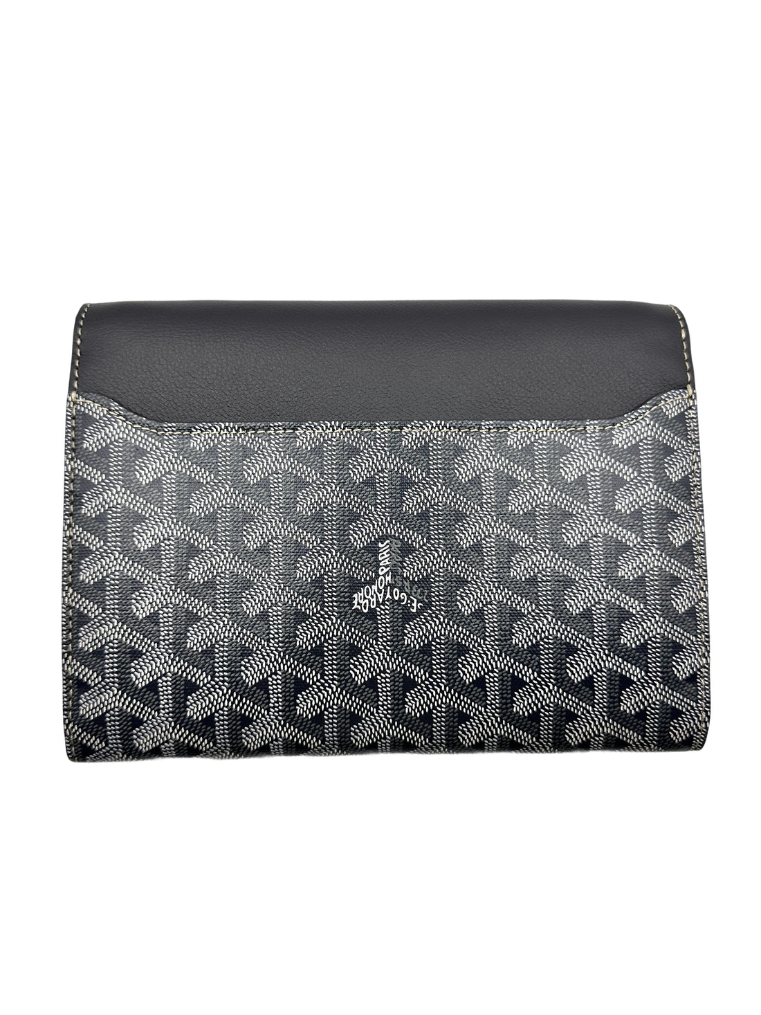 Goyard Goyardine canvas and chevroches calfskin leather Wallet-Pouch Grey gr20