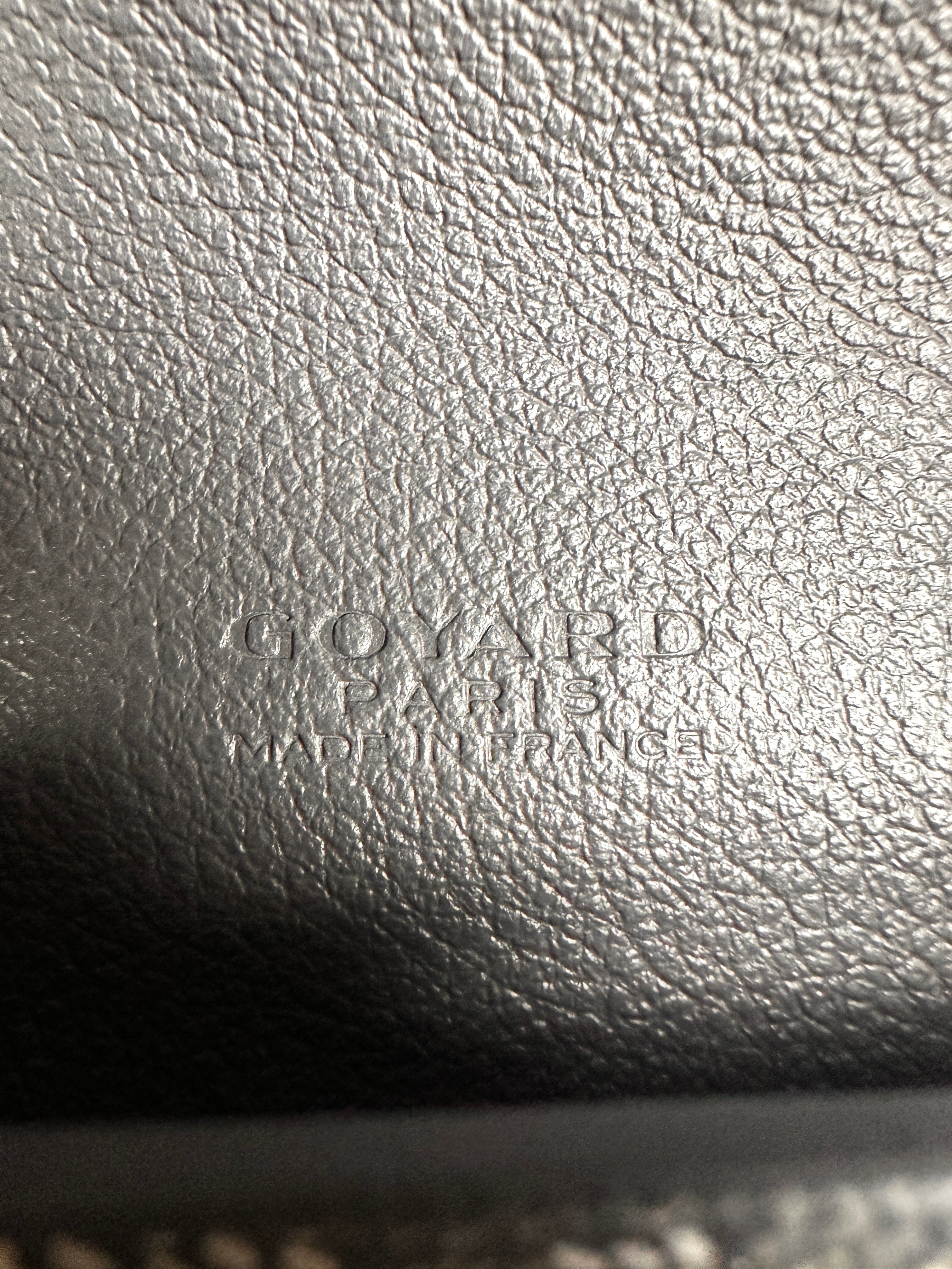 Goyard Goyardine canvas and chevroches calfskin leather Wallet-Pouch Grey gr20