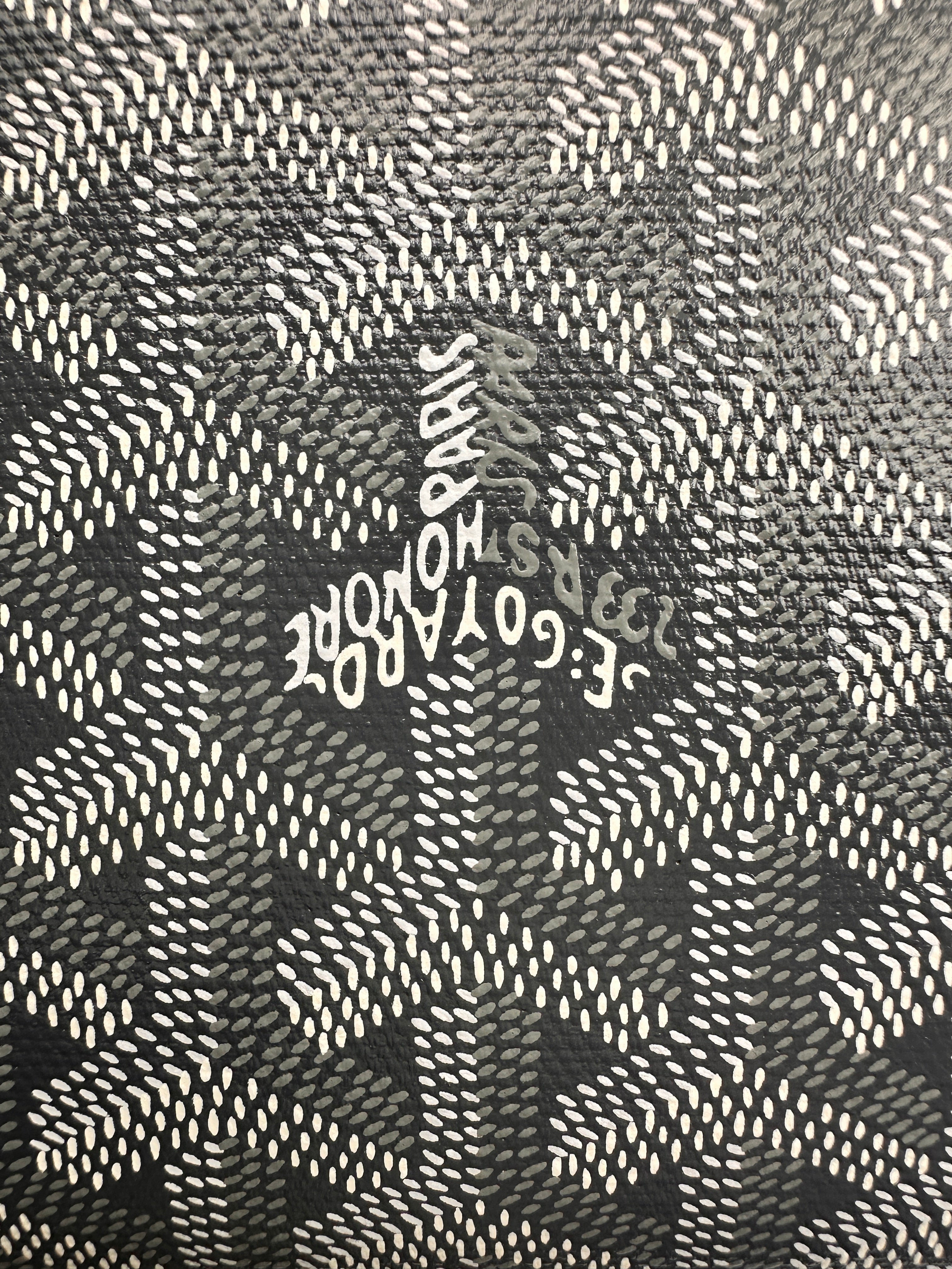 Goyard Goyardine canvas and chevroches calfskin leather Wallet-Pouch Grey gr20