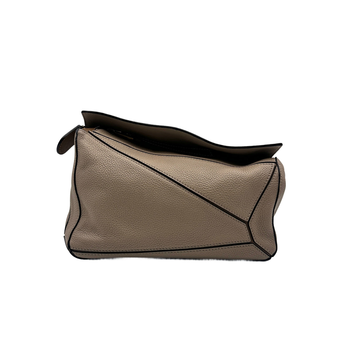 Loewe Puzzle Small Top-Handle Bag in Taupe Calfskin Leather LW27