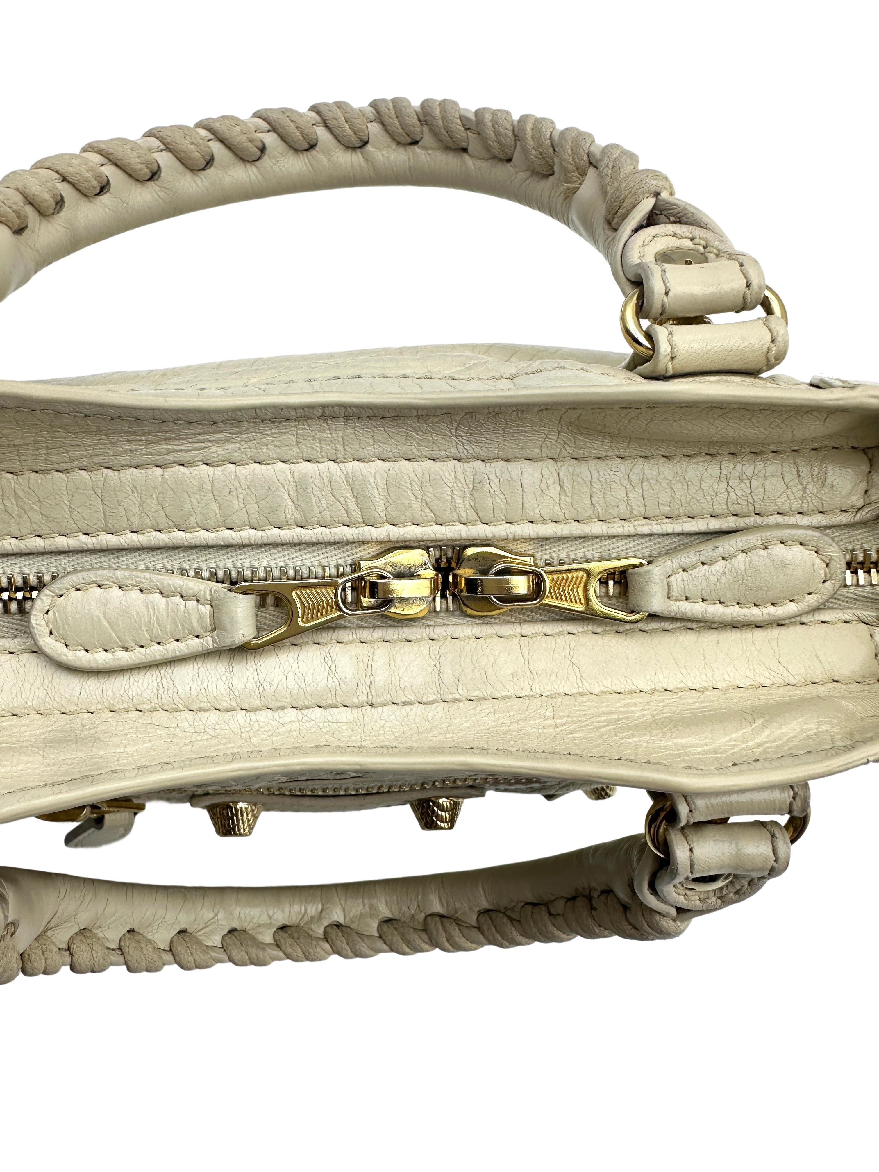 Balenciaga Mini City Crossbody Bag Light Beige BB35