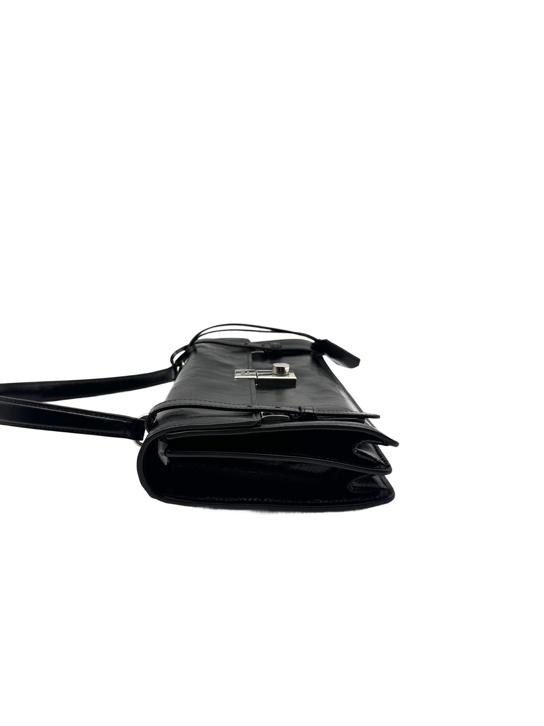 Prada Soft Sound Black Medium Leather shoulder Bag PR131