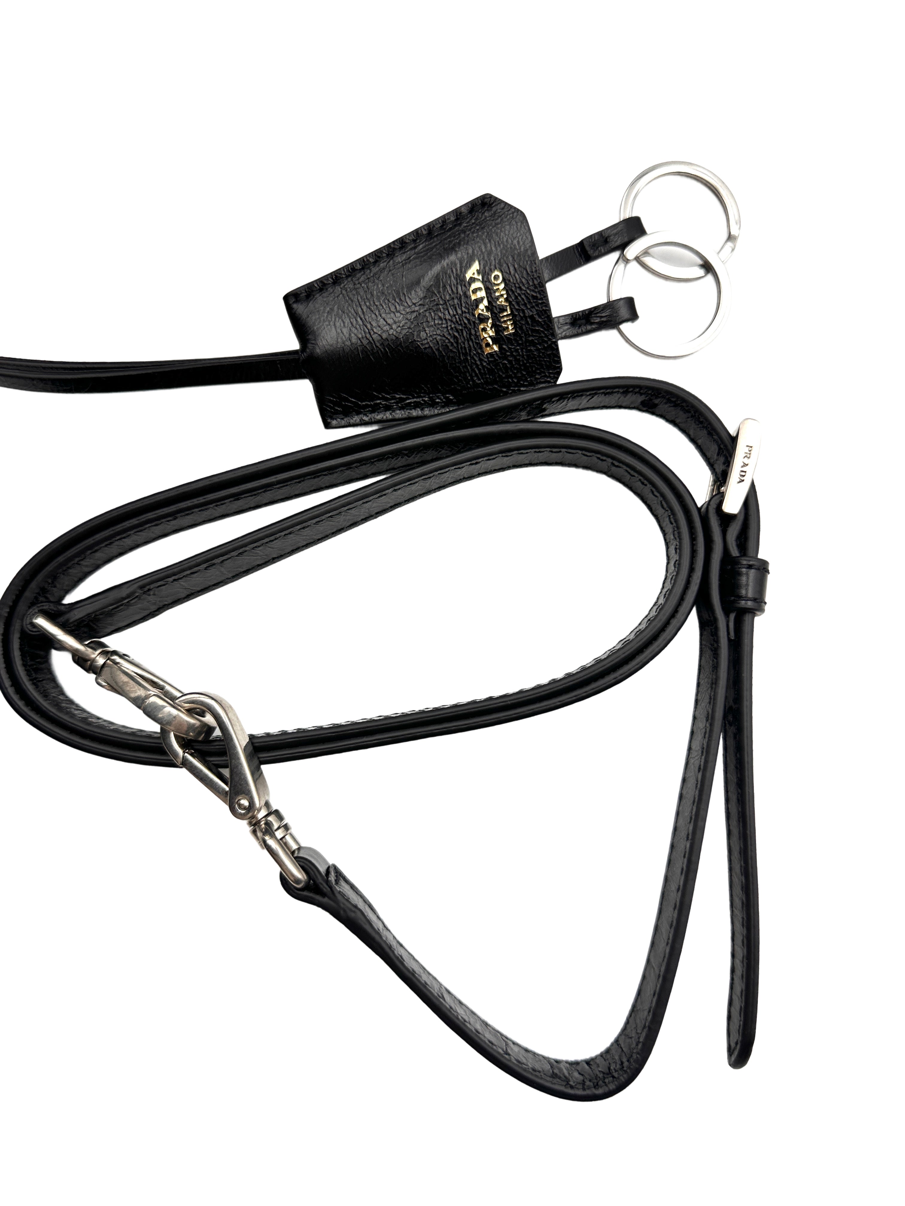 Prada Soft Sound Black Medium Leather shoulder Bag PR131