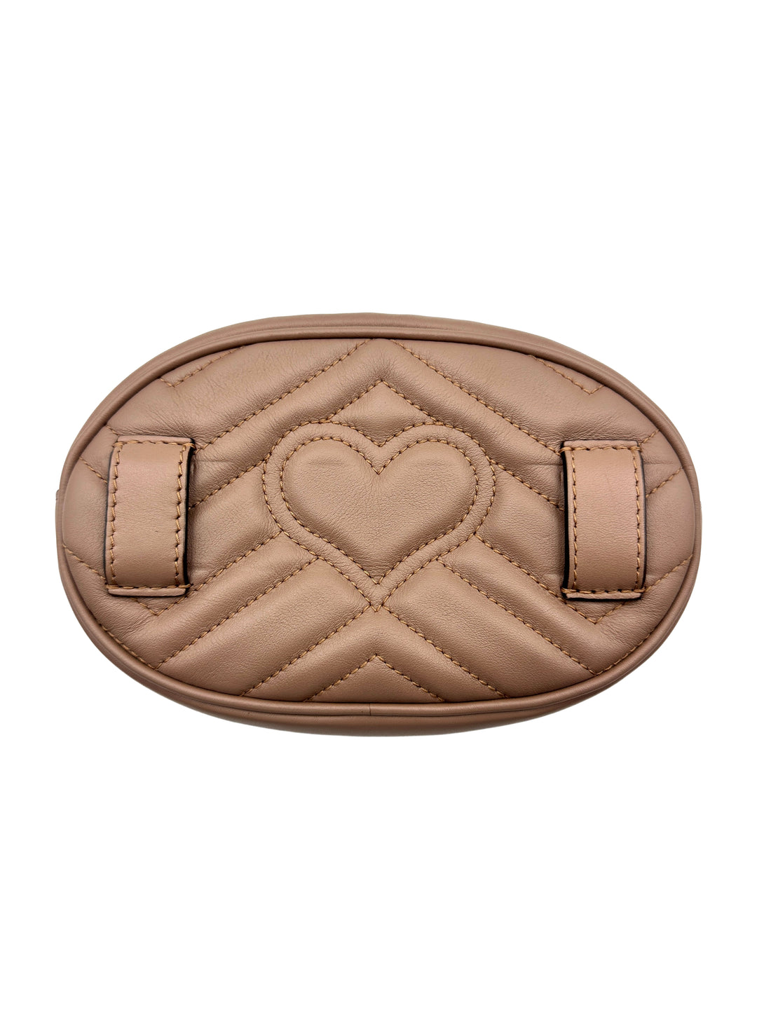 Gucci Chevron-quilted leather Marmont belt bag Beige gg452
