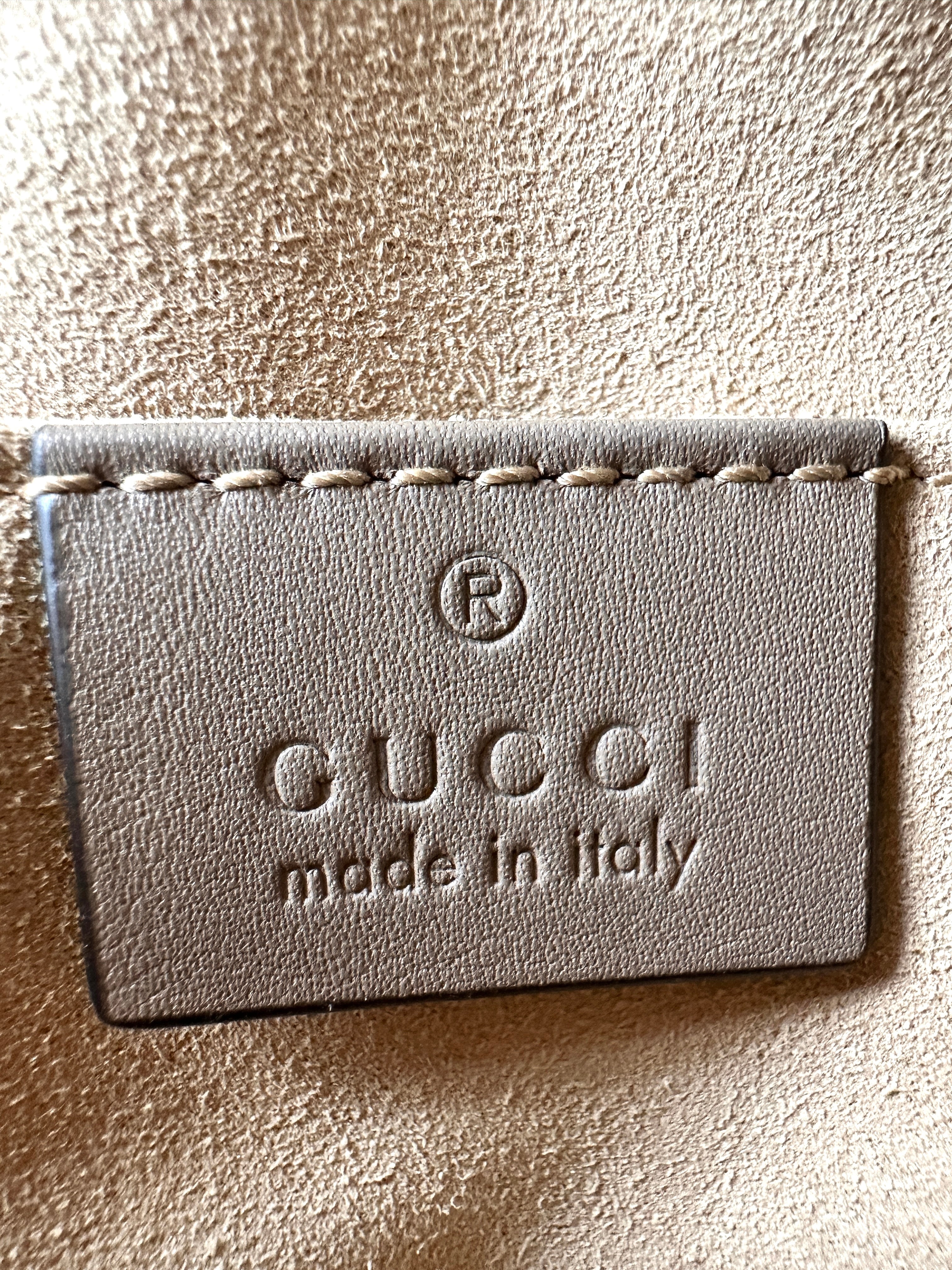 Gucci Chevron-quilted leather Marmont belt bag Beige gg452