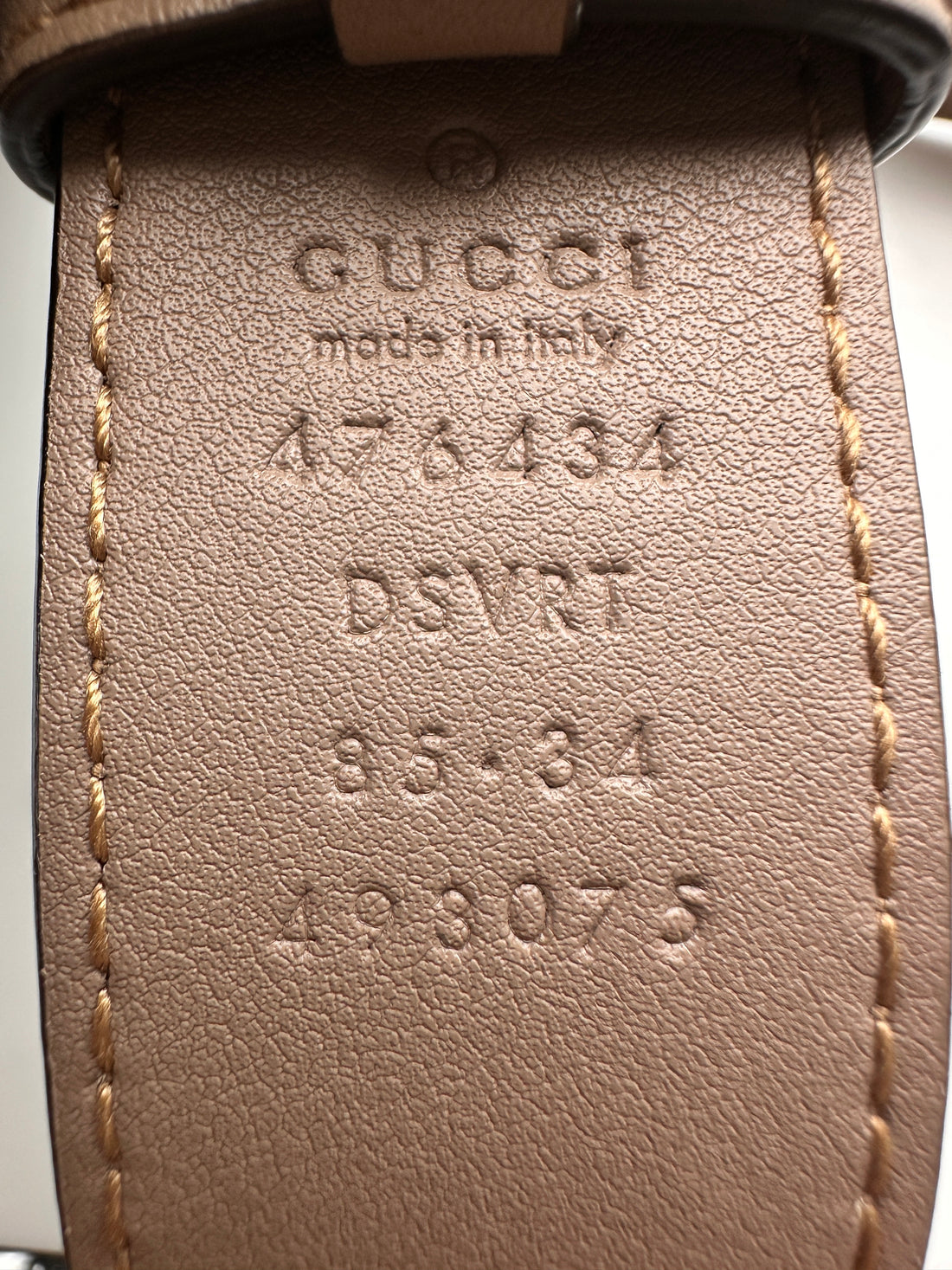 Gucci Chevron-quilted leather Marmont belt bag Beige gg452