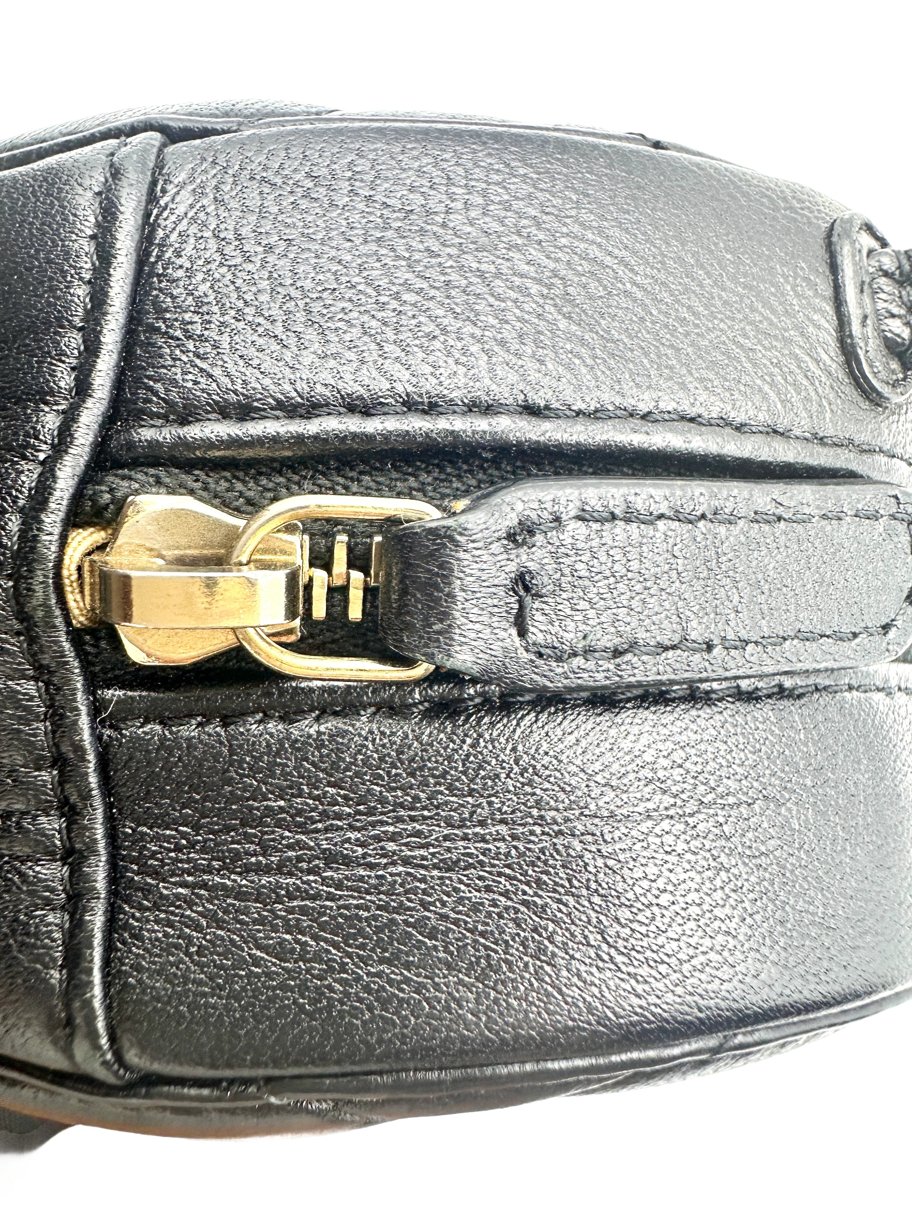 Chanel Quilted Lambskin Round Vanity Crossbody Black (29***57) CC643