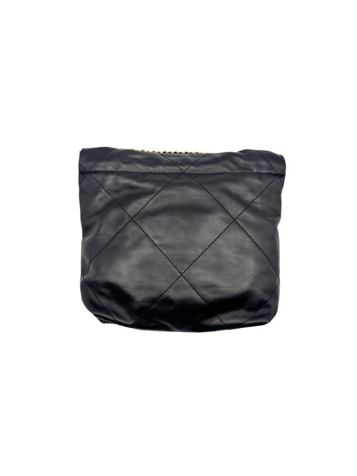 Chanel Quilted Calfskin 22mini Black Microchip
