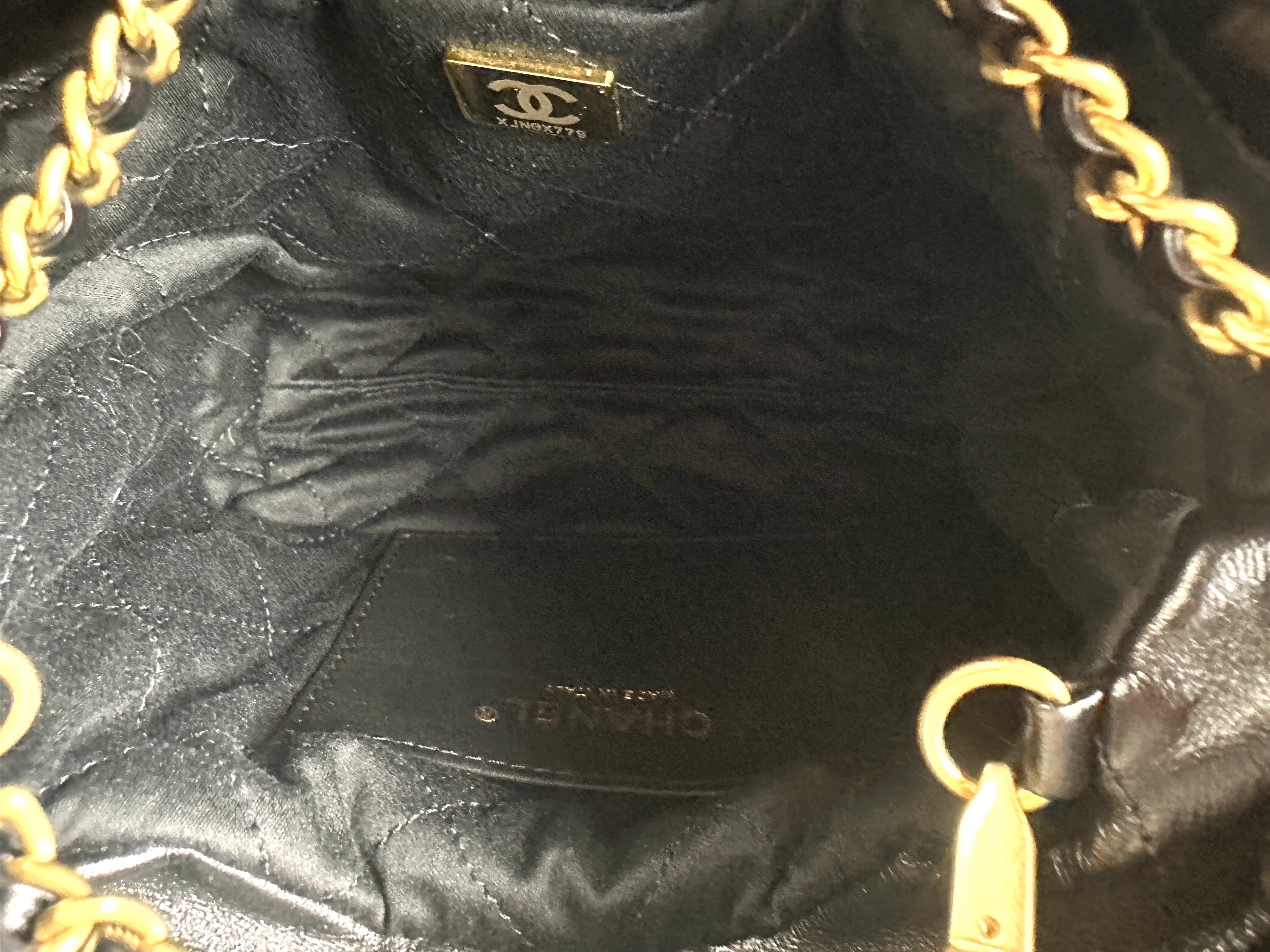 Chanel Quilted Calfskin 22mini Black Microchip