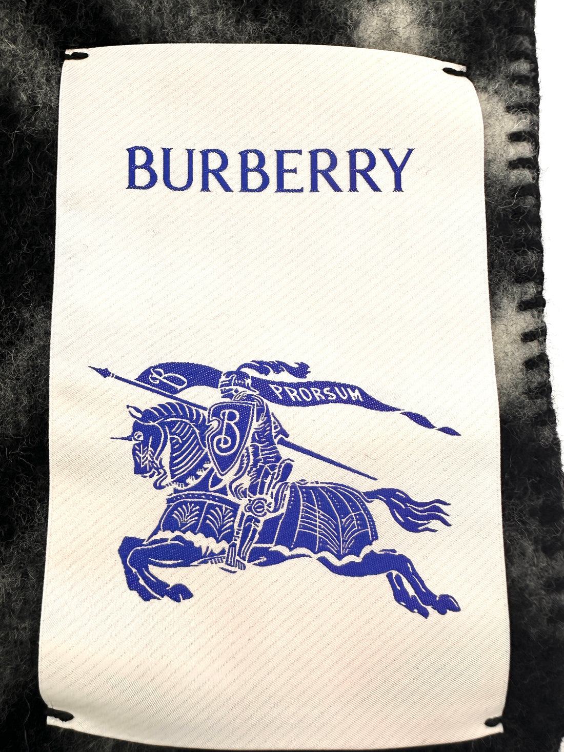 Burberry Black and White Check Wool Scarf BBS03