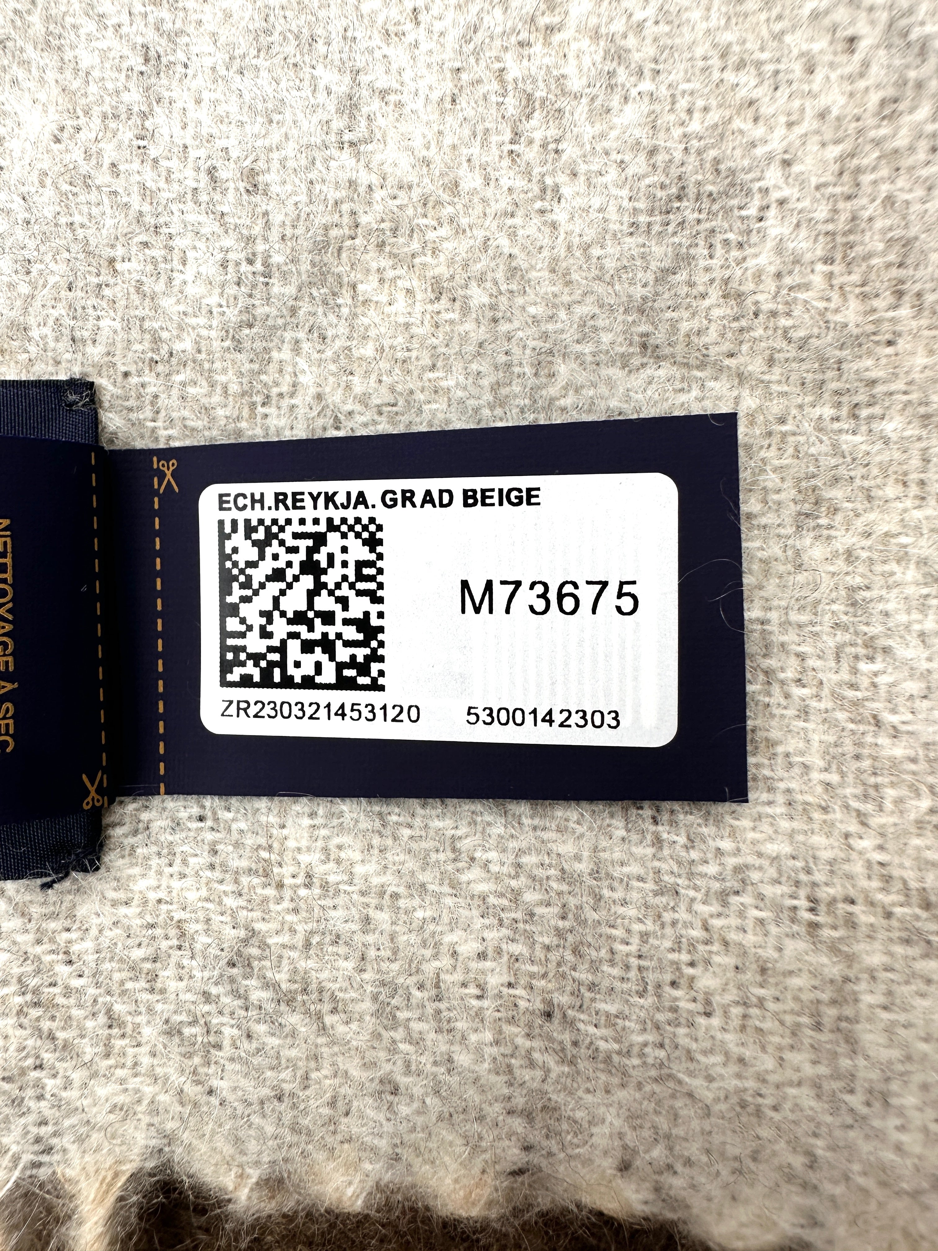 LV 100% Cashmere Oversized Printed Logo Scarf  LVS05